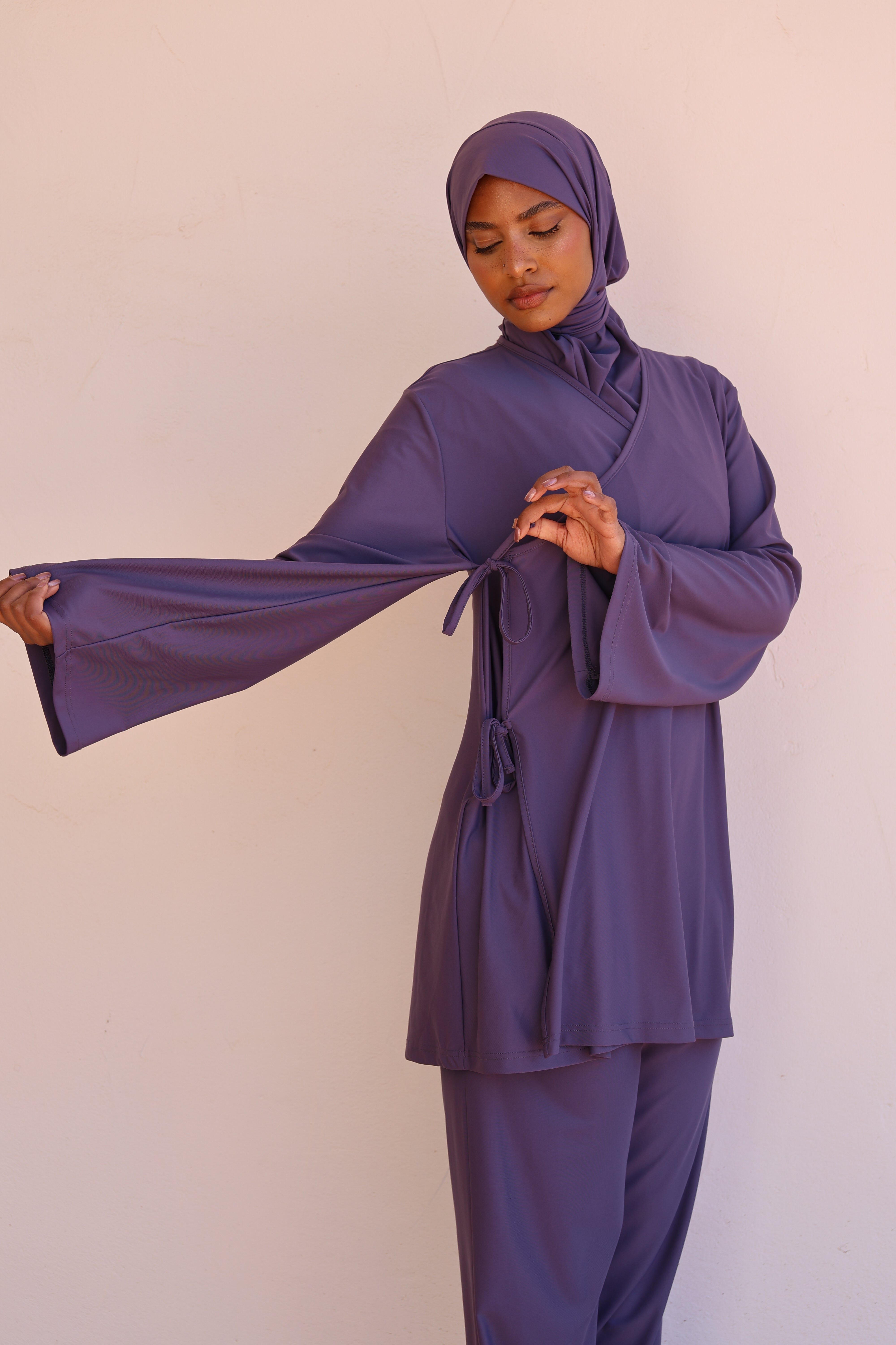 Burkini a noeud - Bleu PRÉCOMMANDE (expédition a partir du 3 juin)