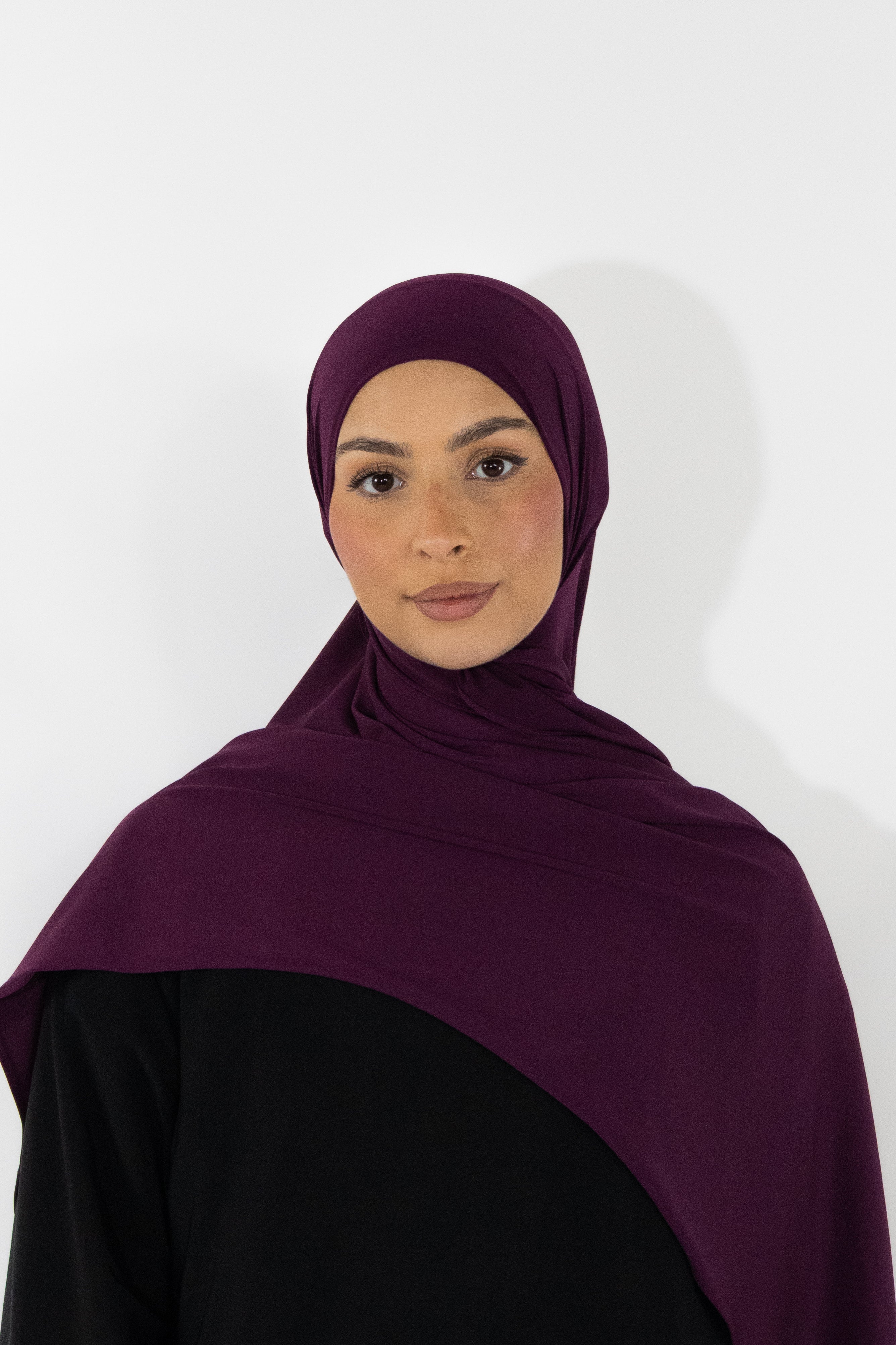 Hijab en jersey premium - Plum