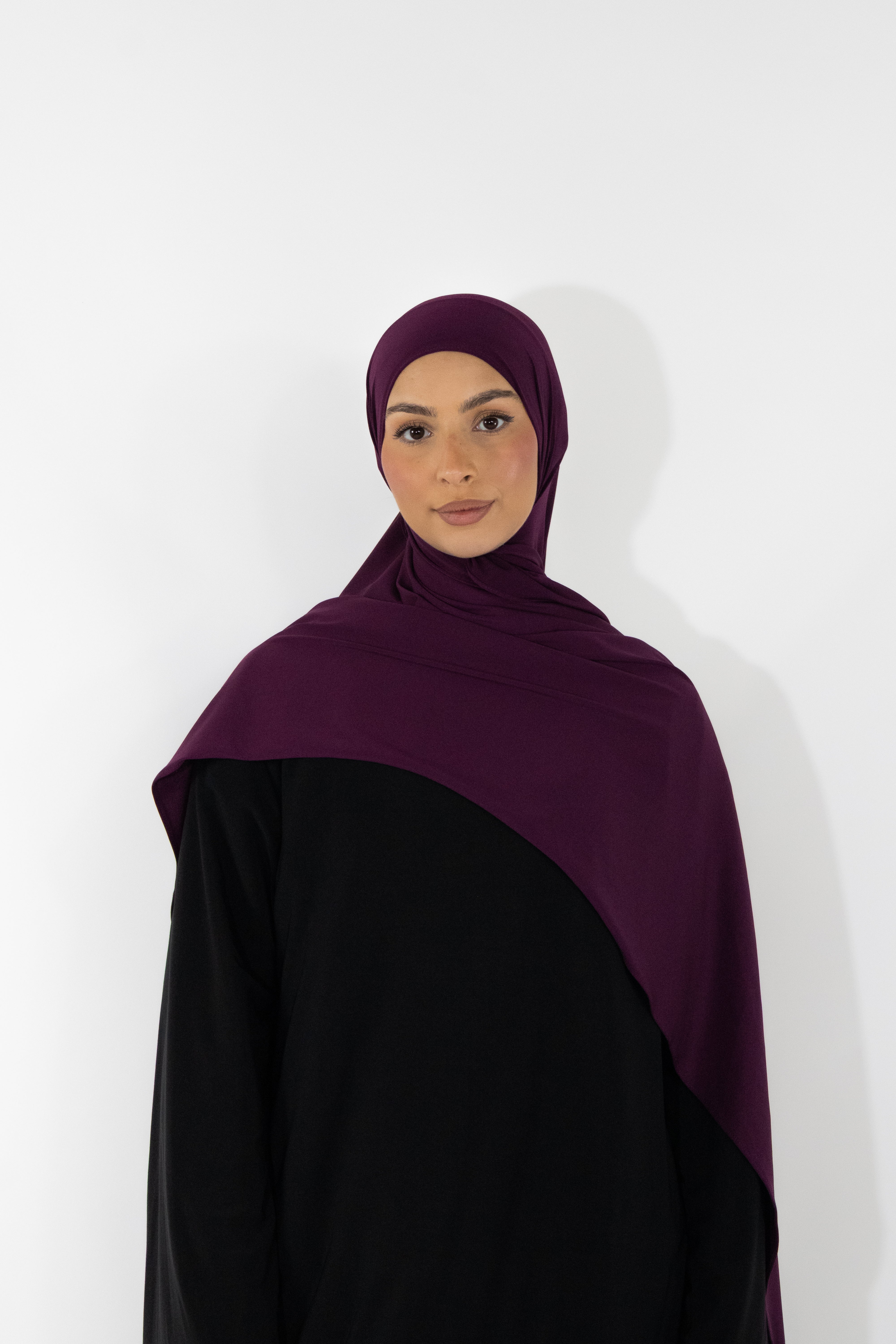 Hijab en jersey premium - Plum