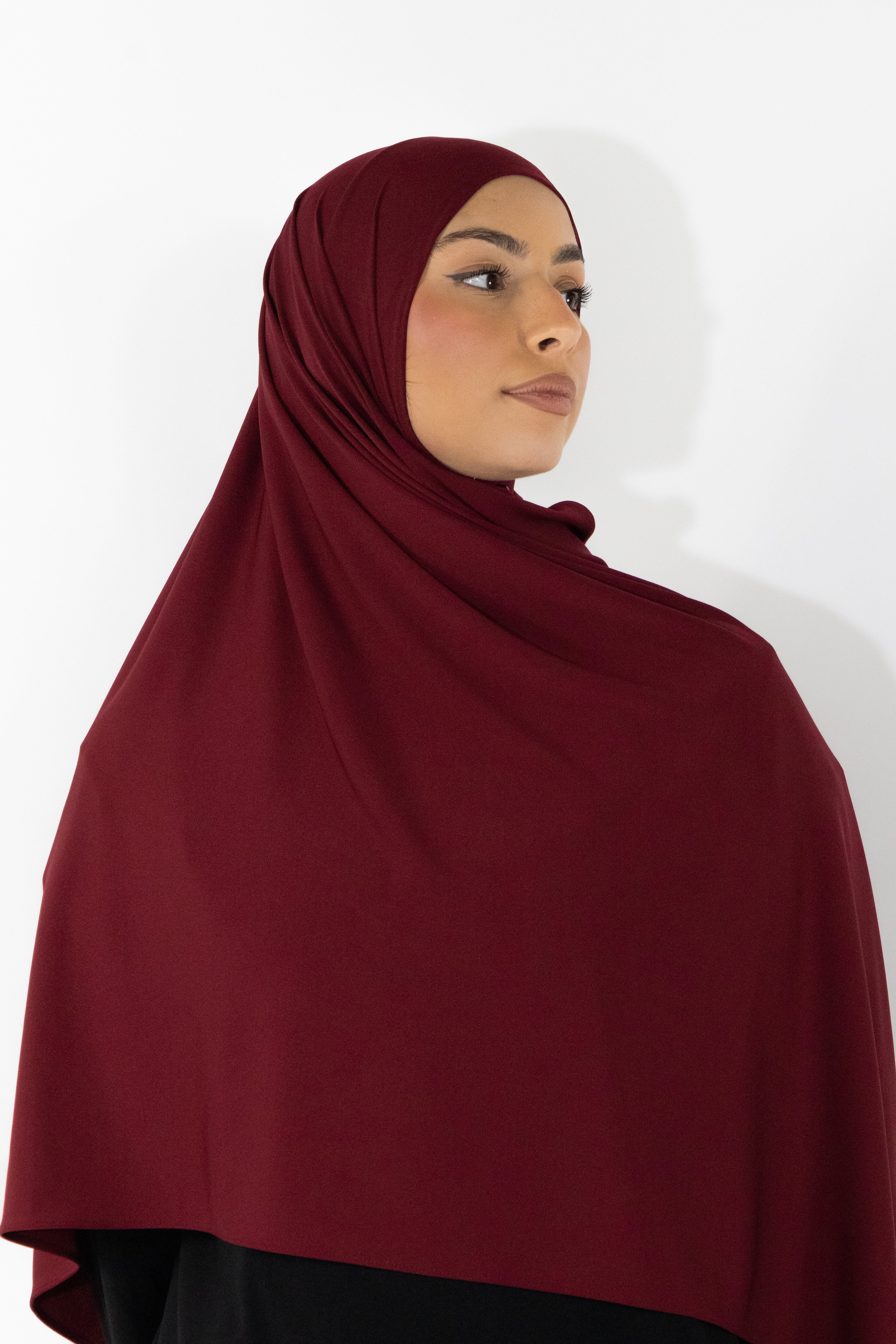 Hijab en jersey premium - Burgundy