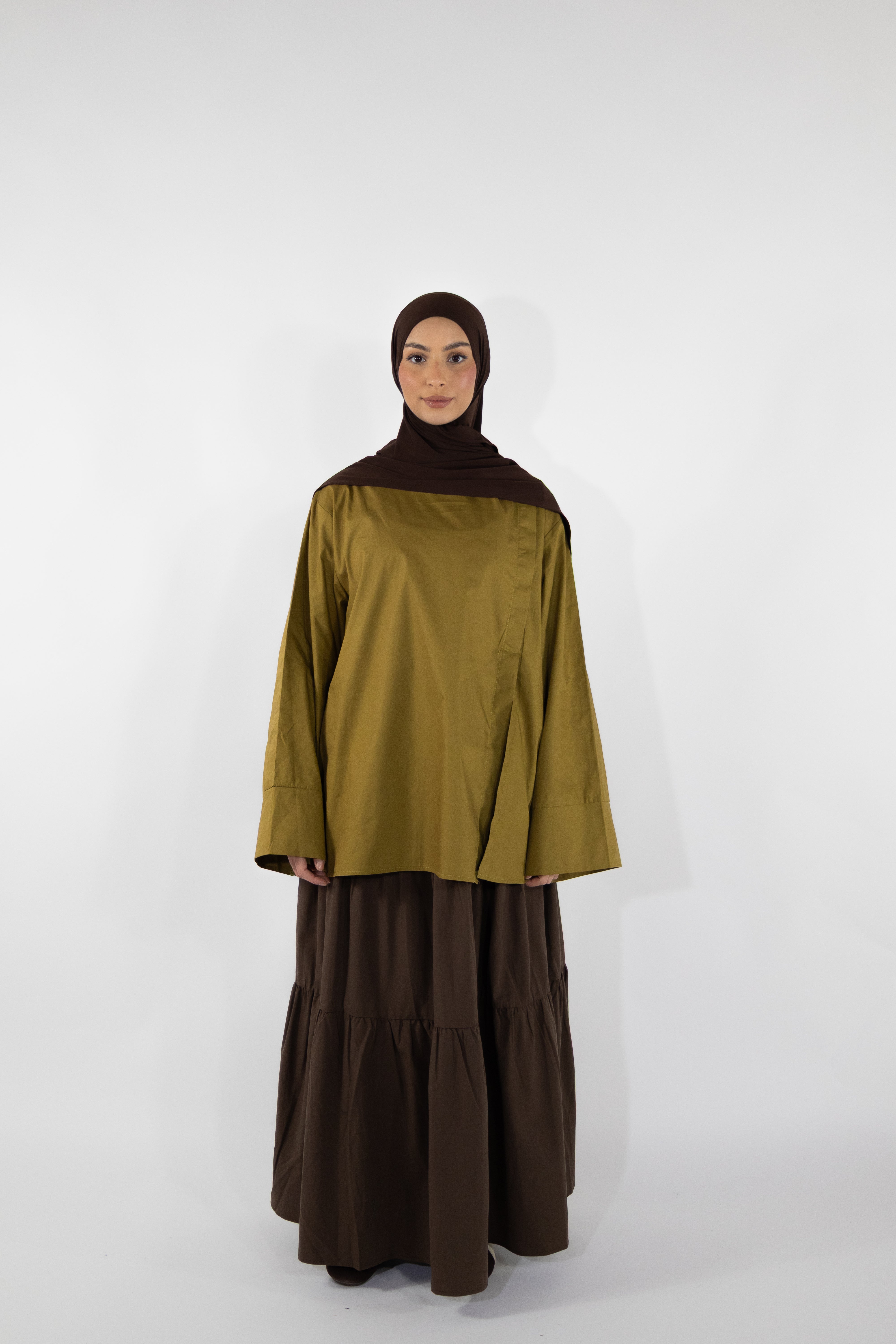 Haut à fente - Olive