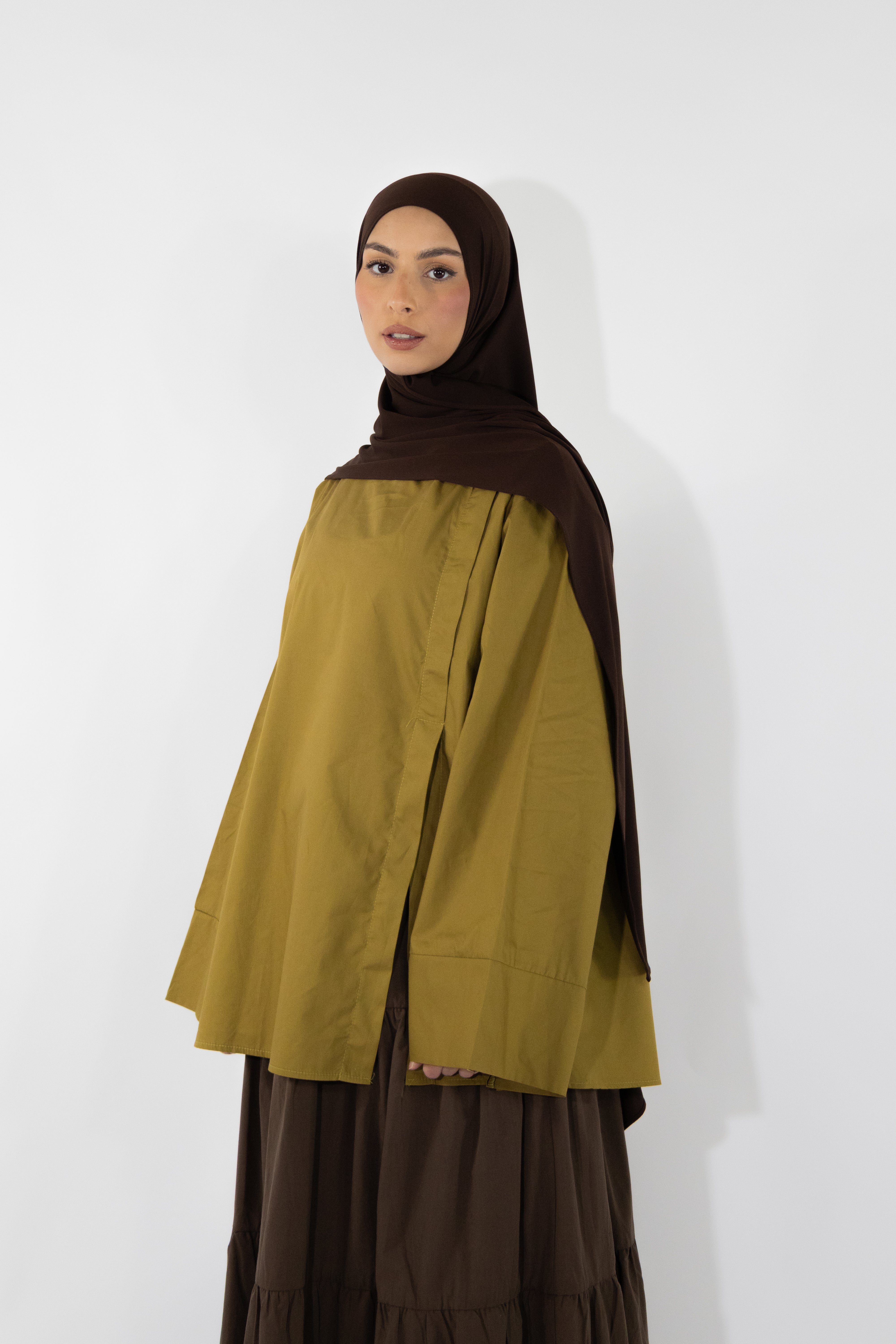 Haut à fente - Olive