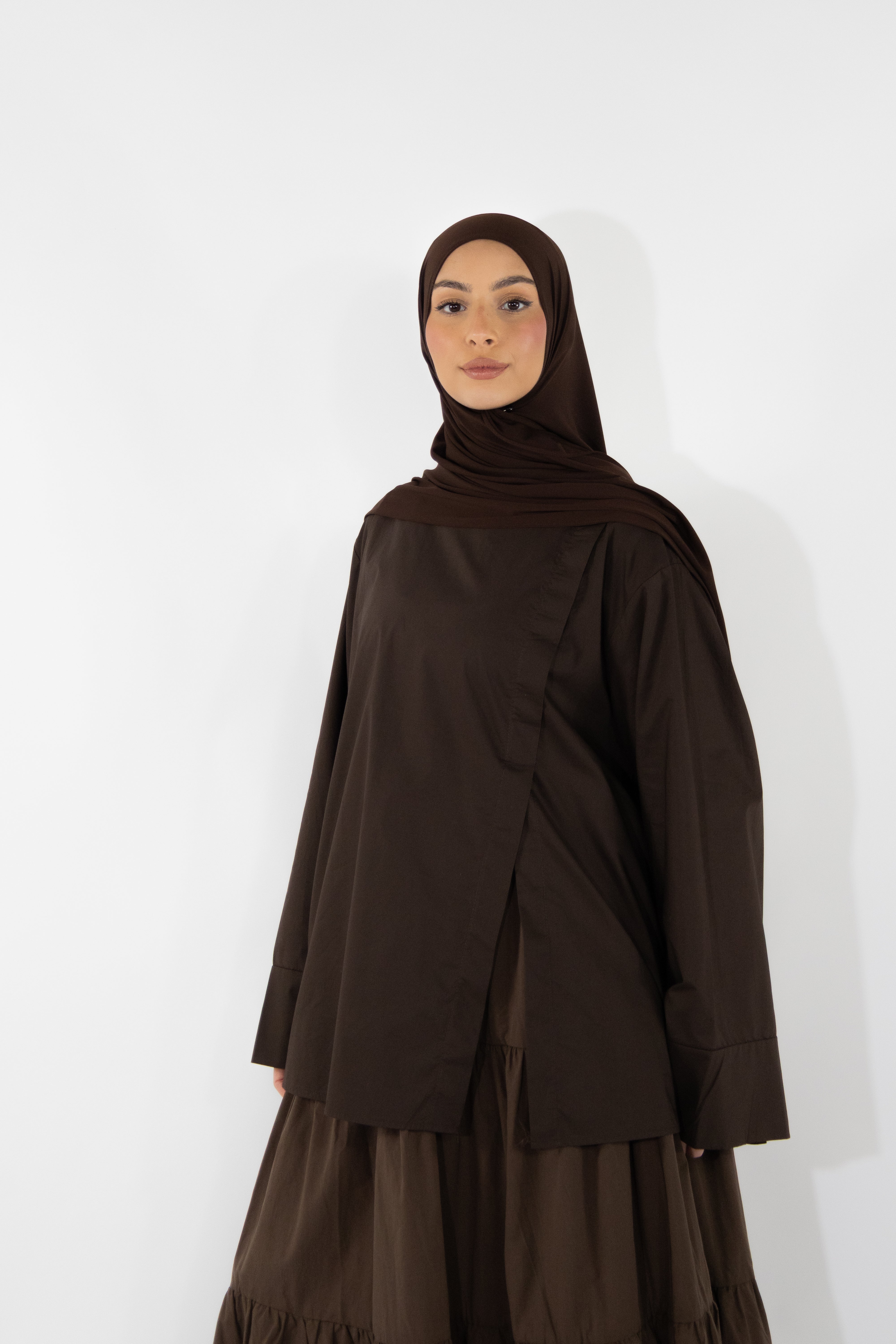 Haut à fente - Marron