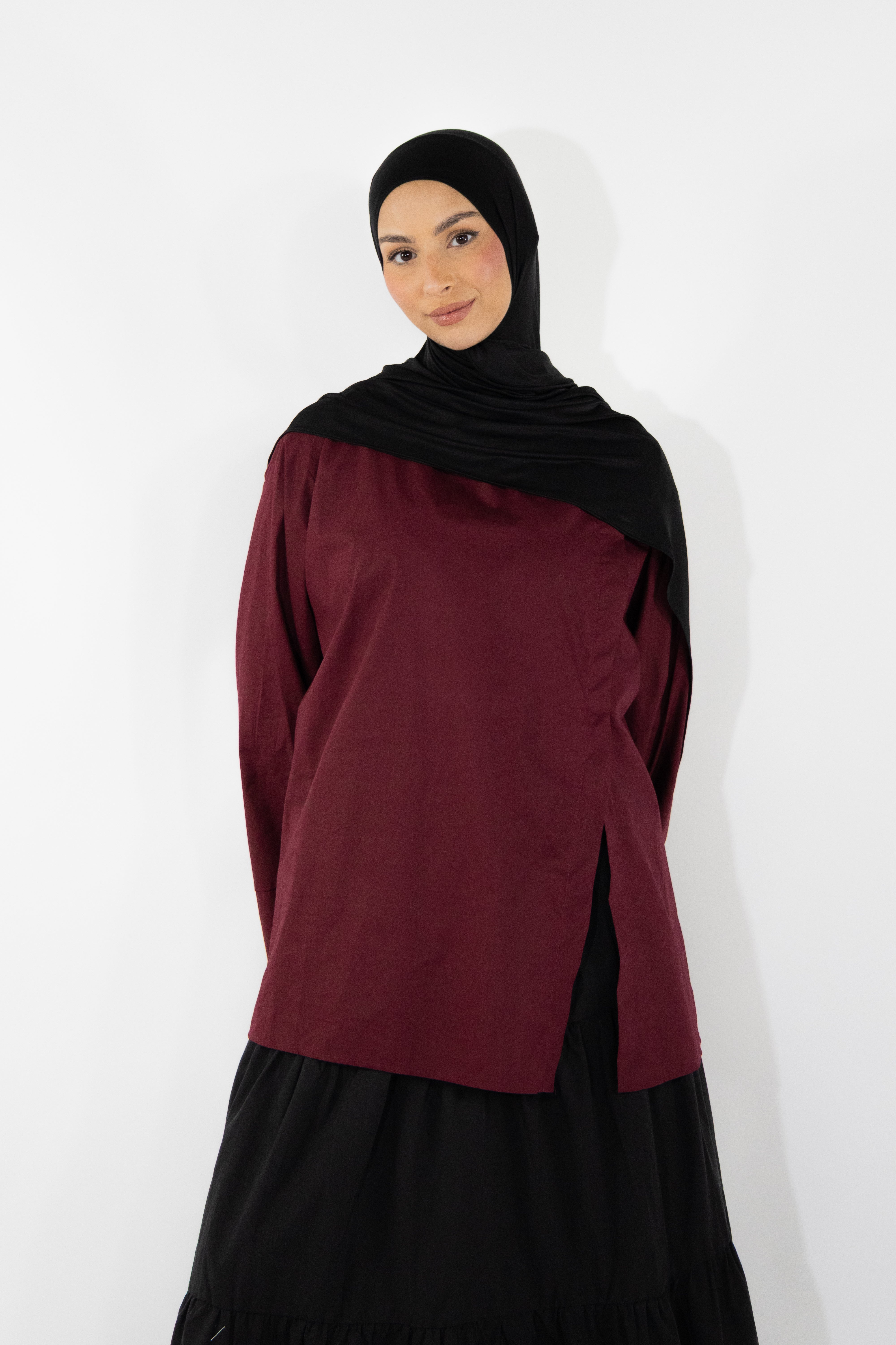 Haut à fente - Bordeaux