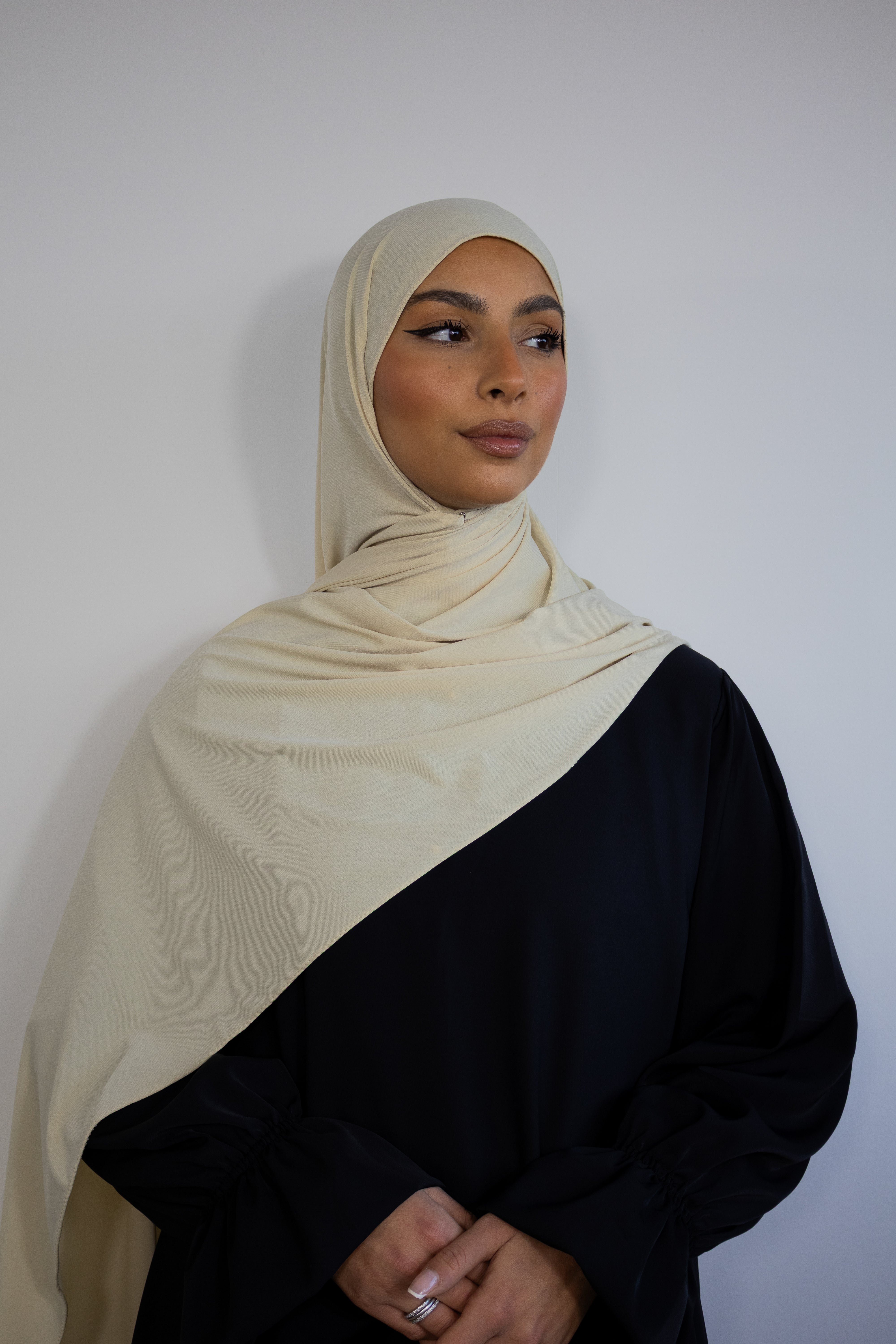 Hijab jersey premium 75x200cm - Ivory