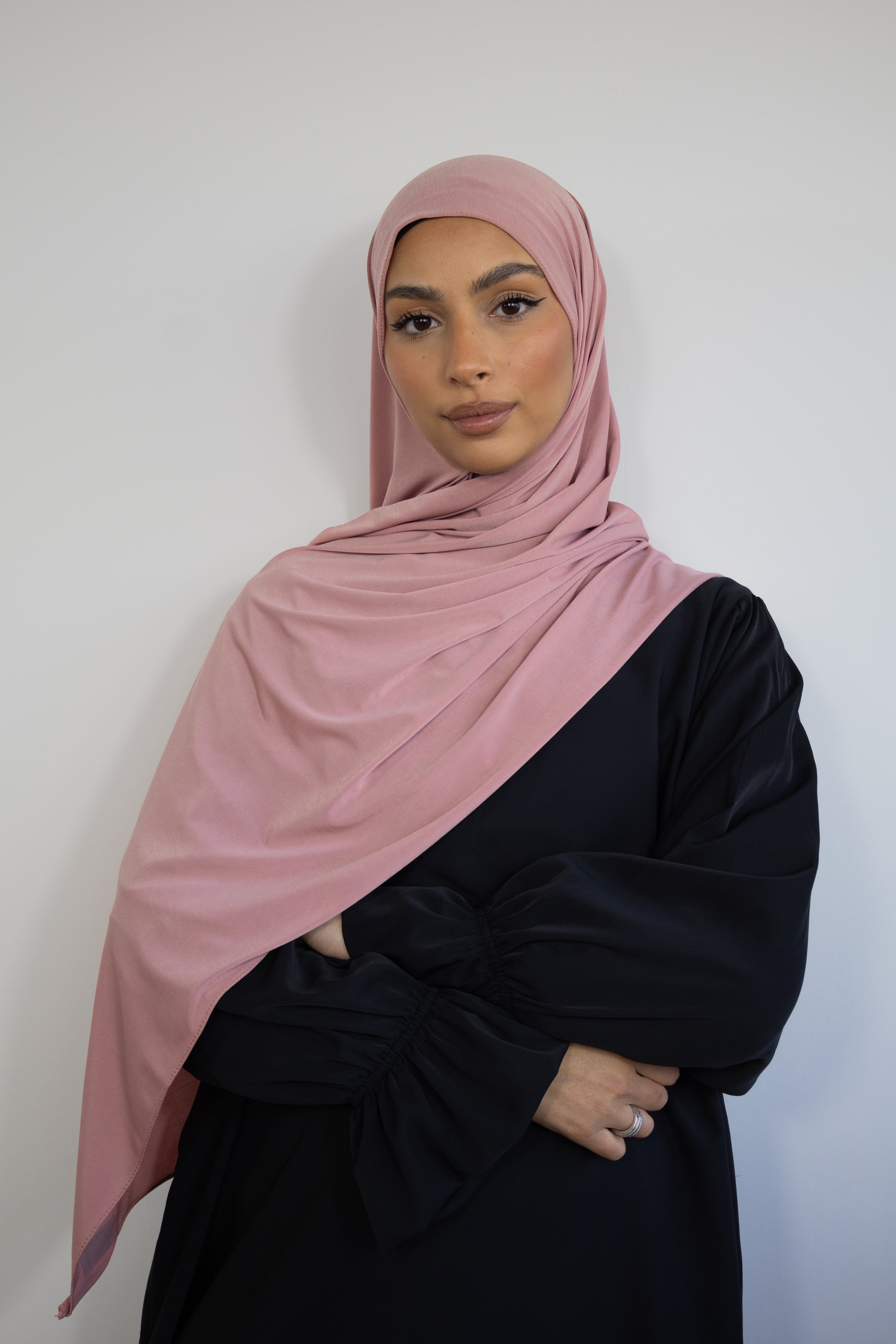 Hijab jersey premium 75x200cm - Dusty pink