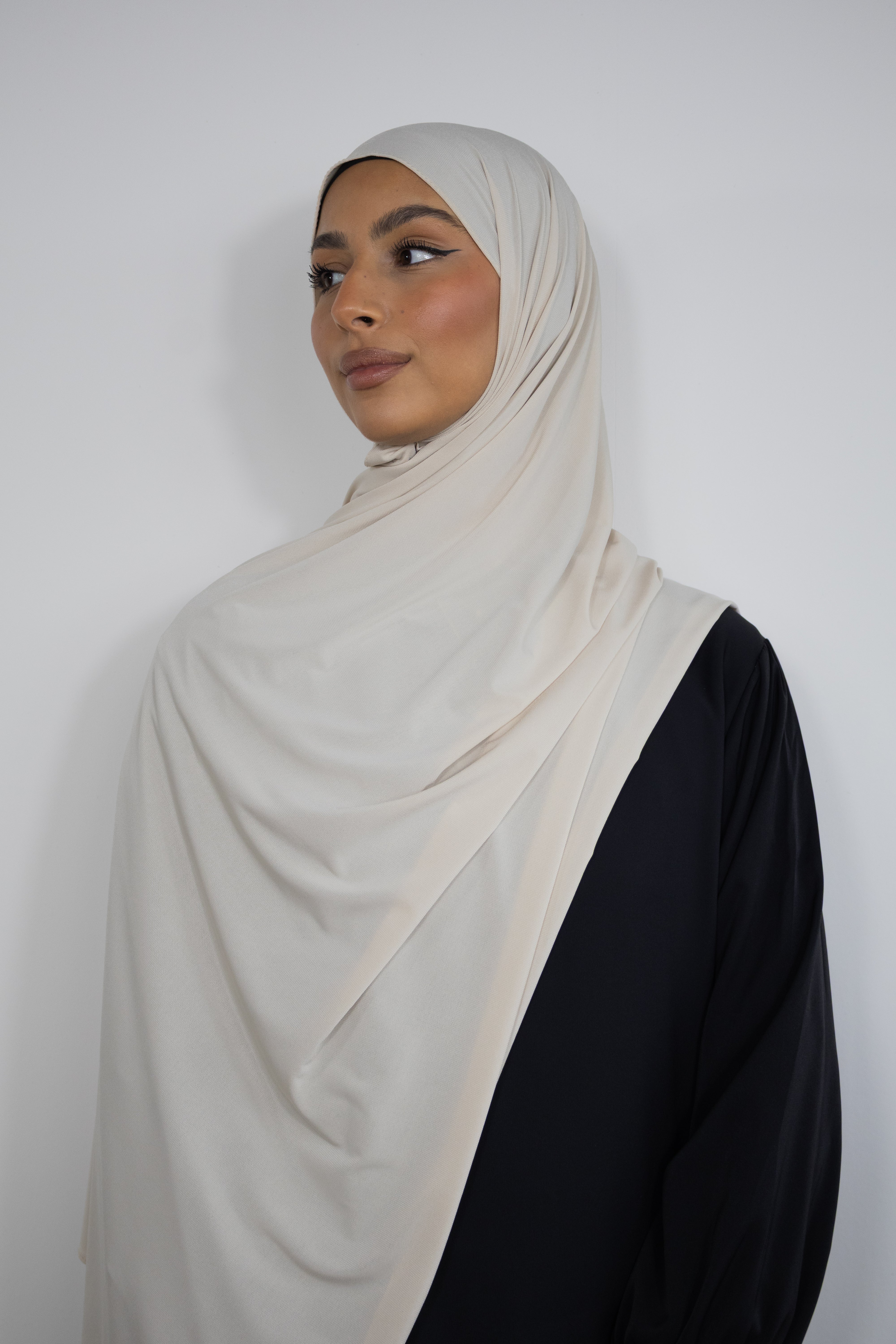Premium jersey hijab 75x200cm - Cream