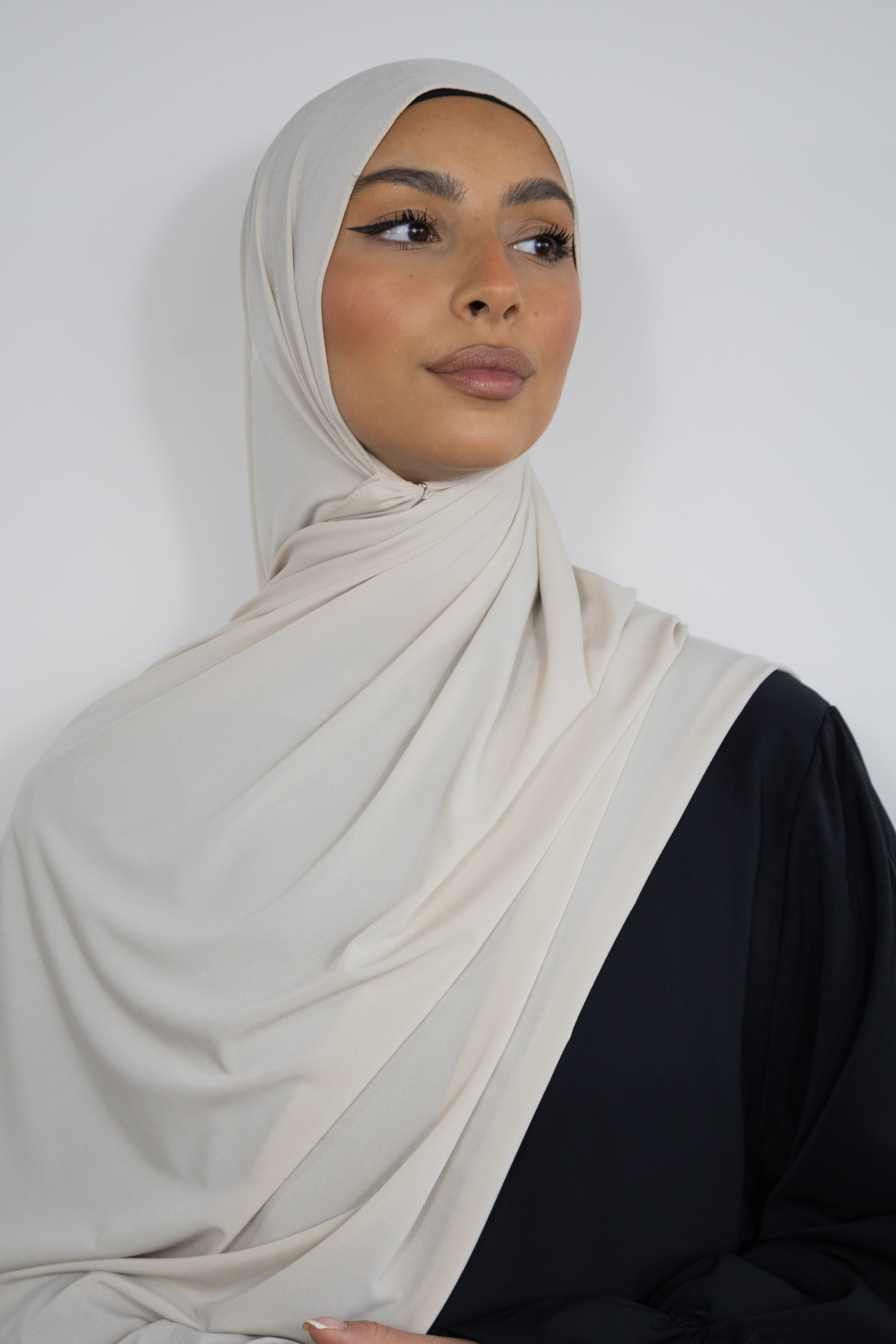 Premium jersey hijab 75x200cm - Cream