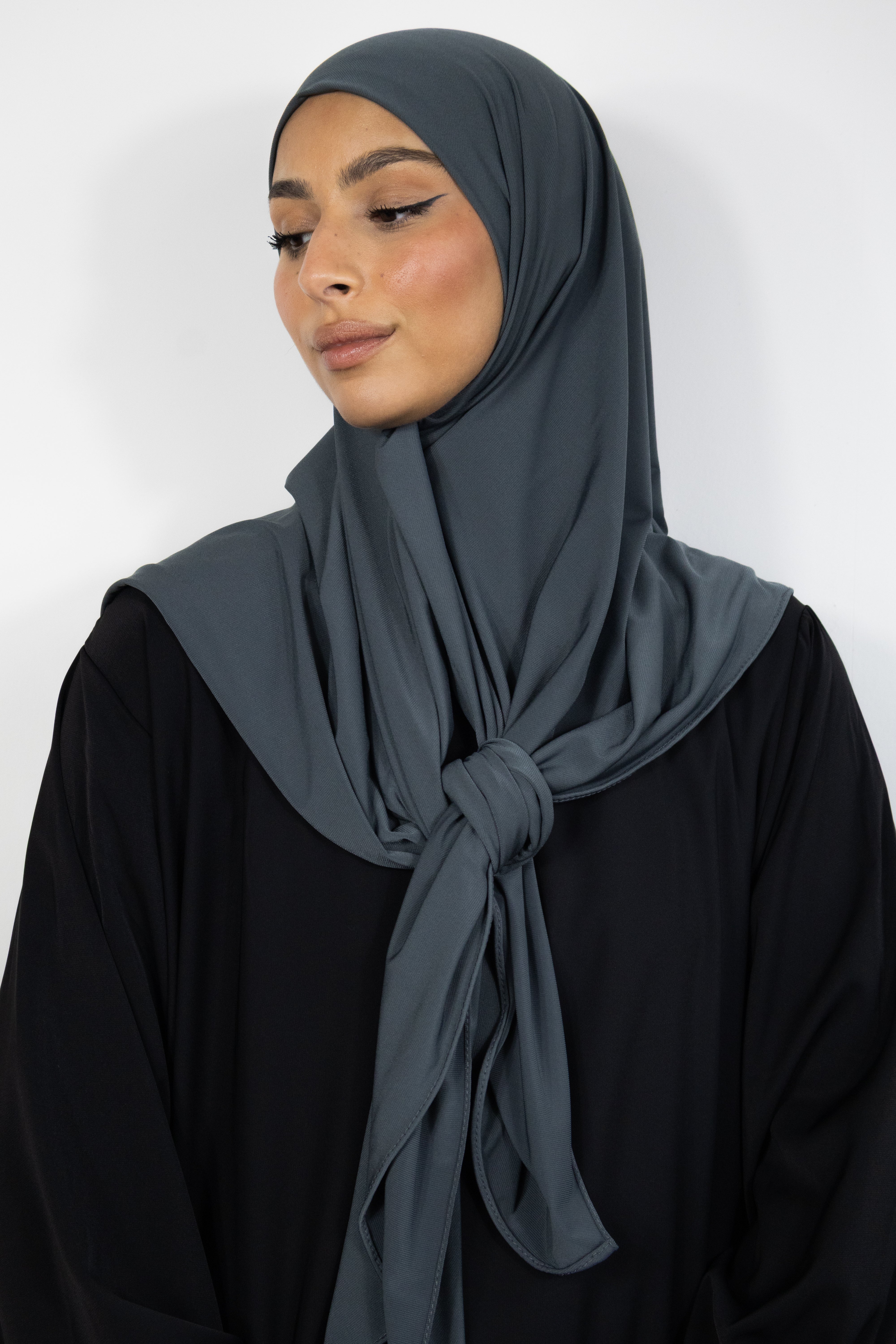 Hijab jersey premium 120x120cm - Charcoal