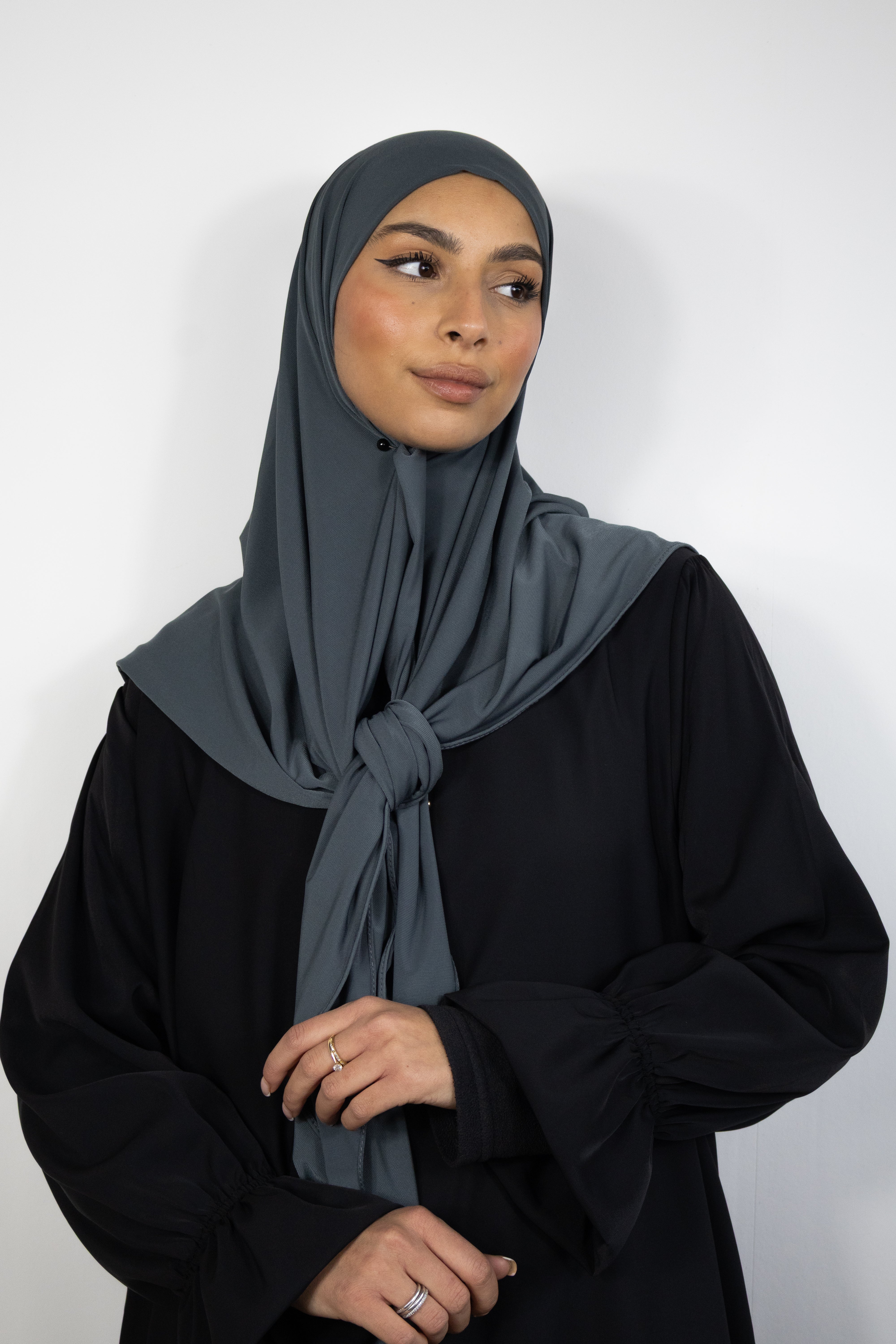 Hijab jersey premium 120x120cm - Charcoal