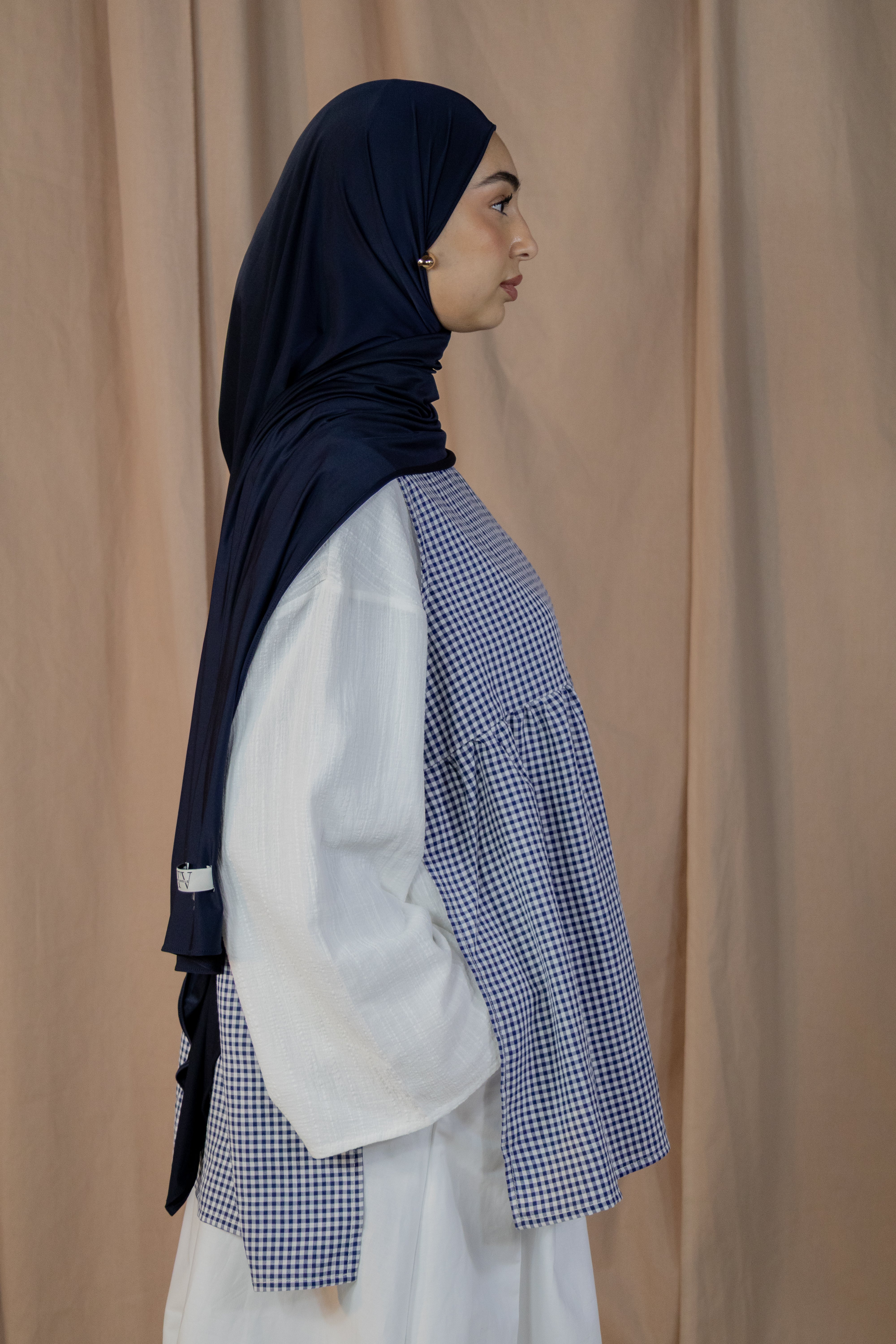 Haut sans manches vichy - Bleu marine