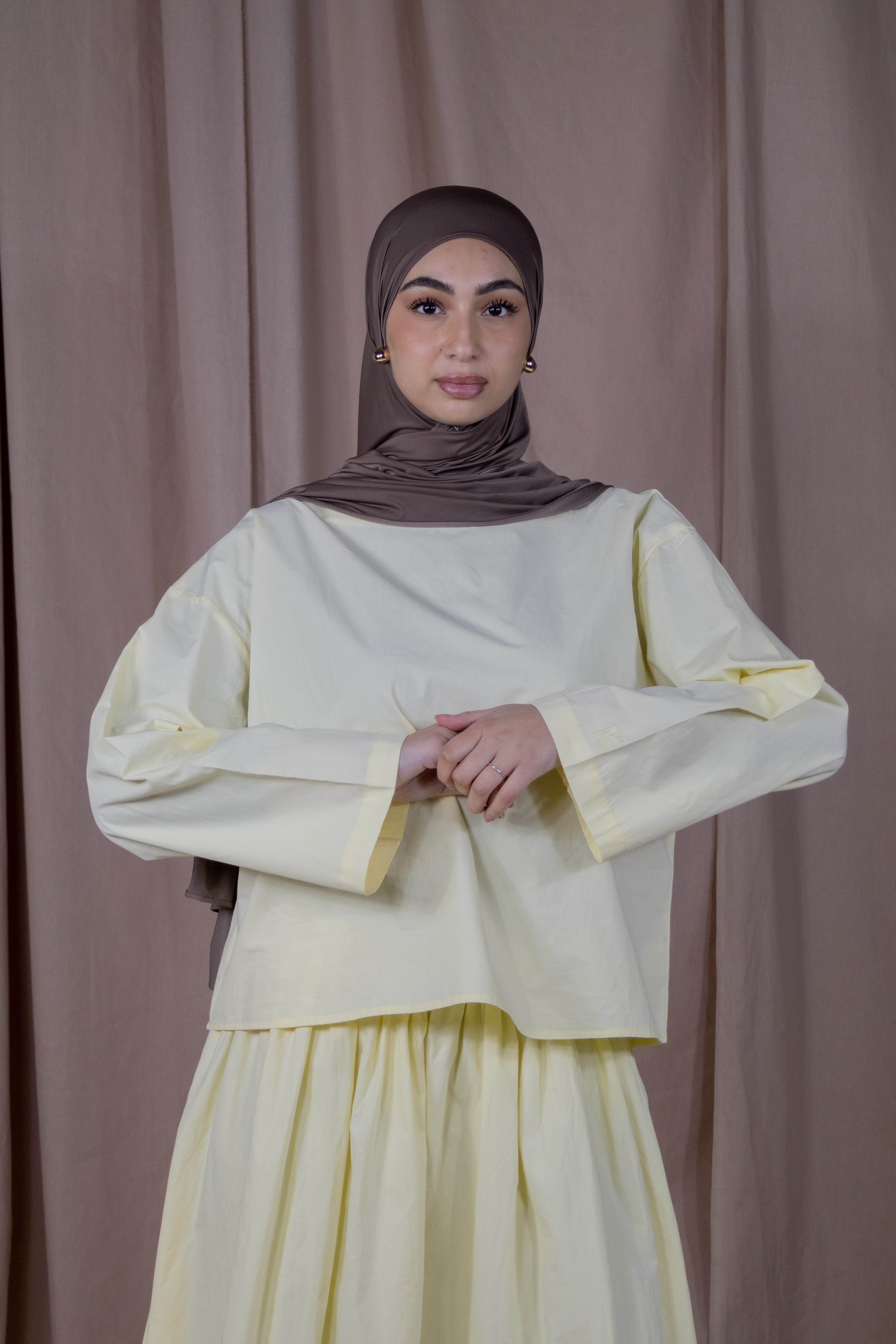 Haut court coton - Jaune