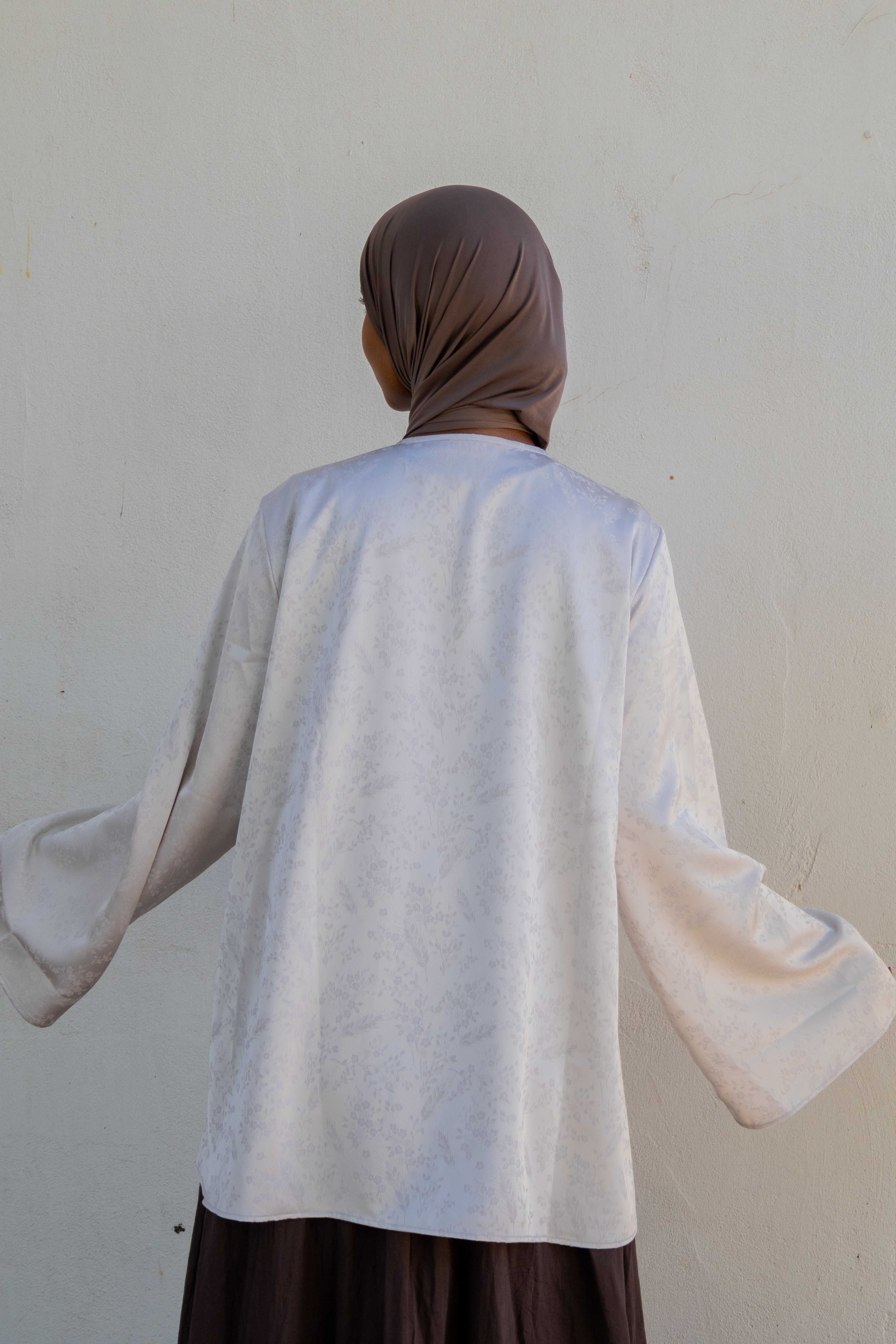 Haut portefeuille satiné - Beige