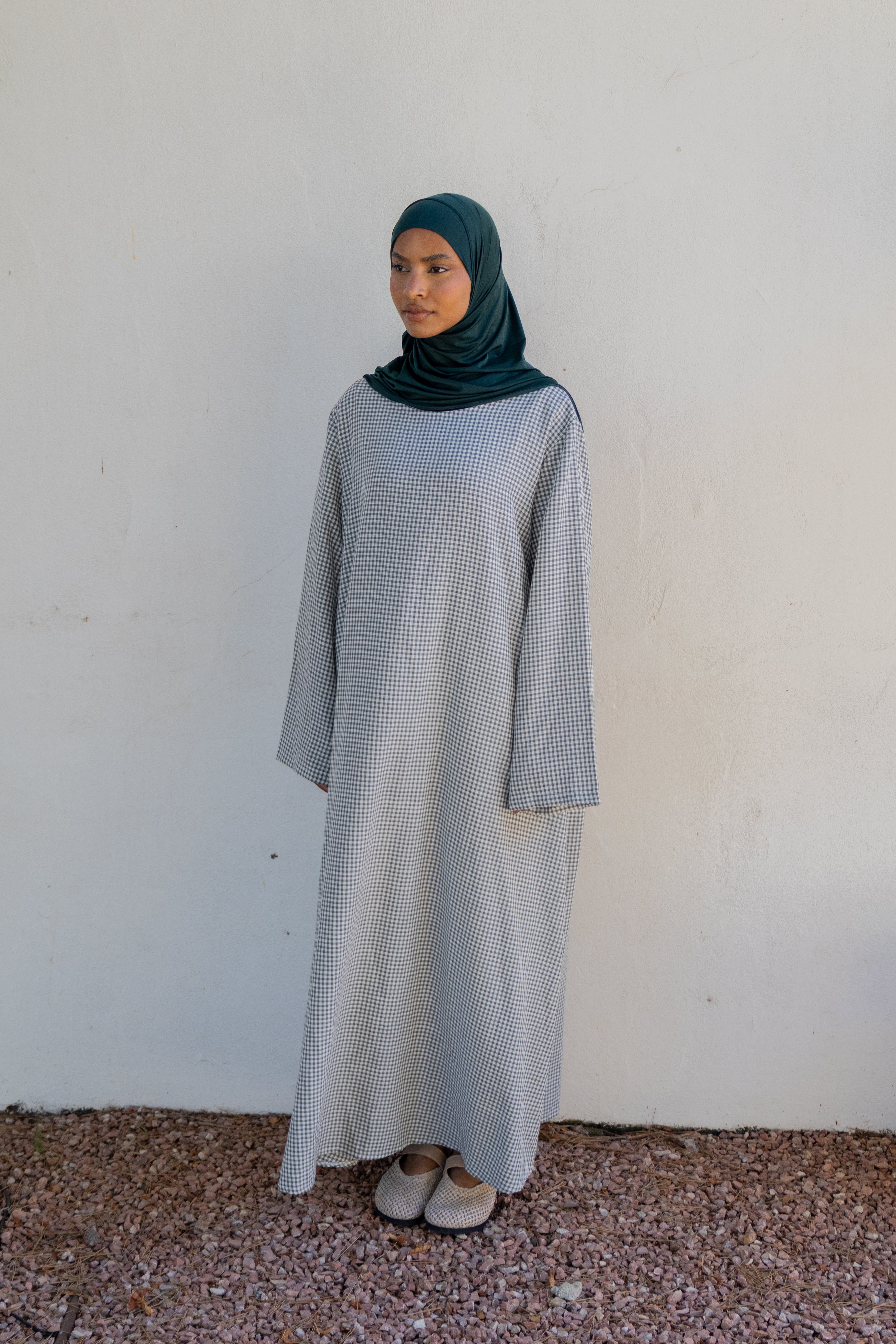 Robe simple vichy - Vert