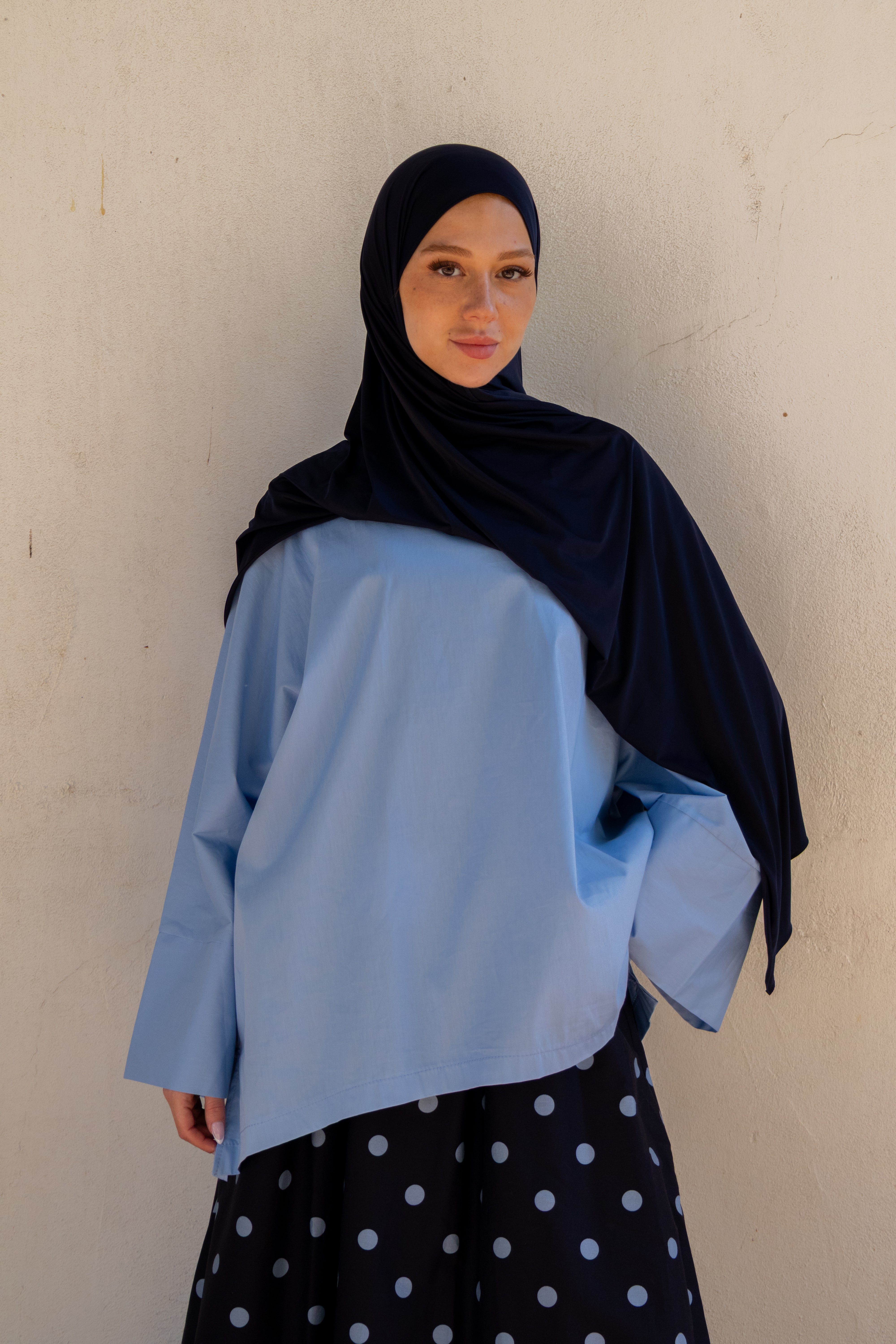 Haut NARA coton - Bleu ciel