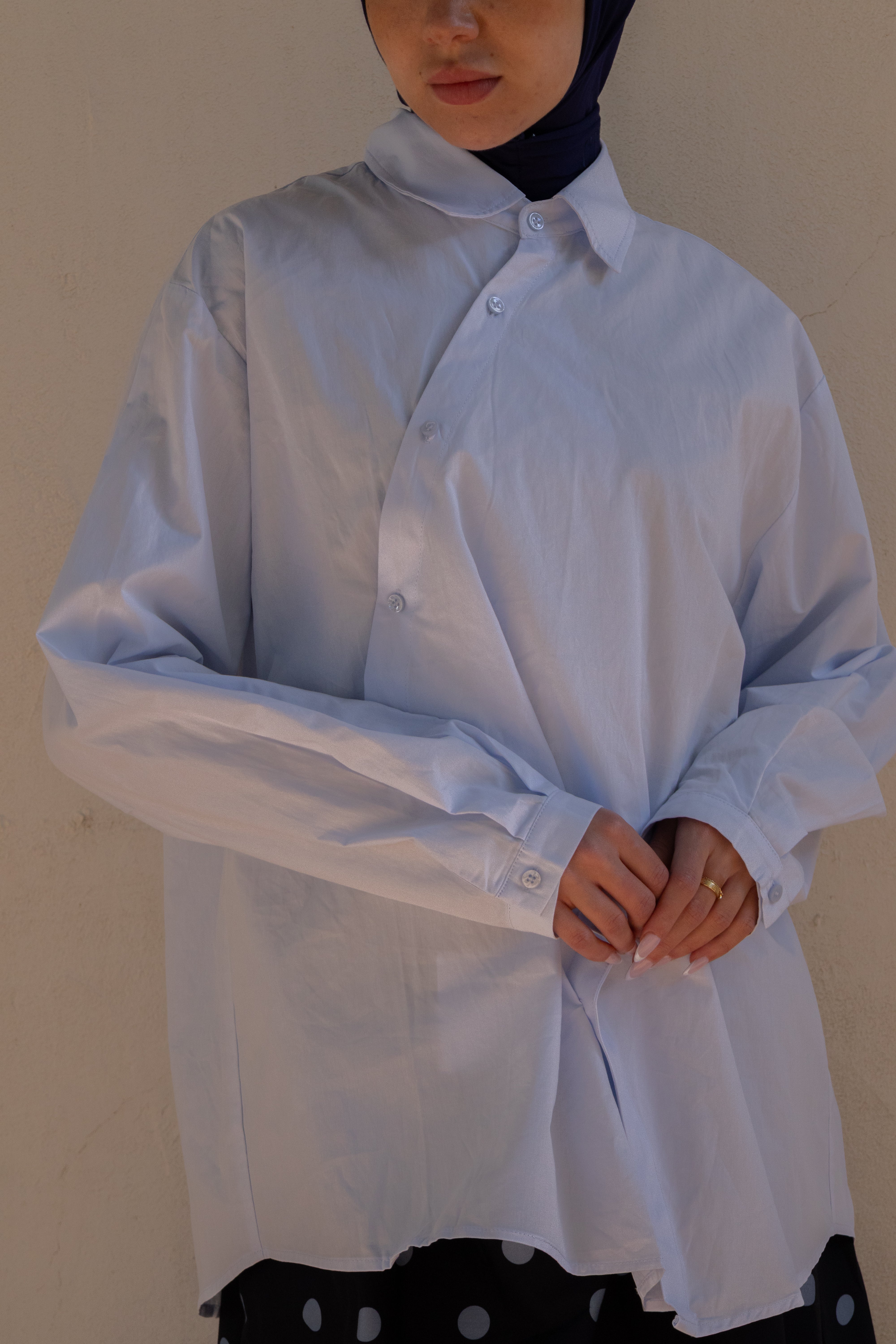 Chemise asymétrique - Bleu