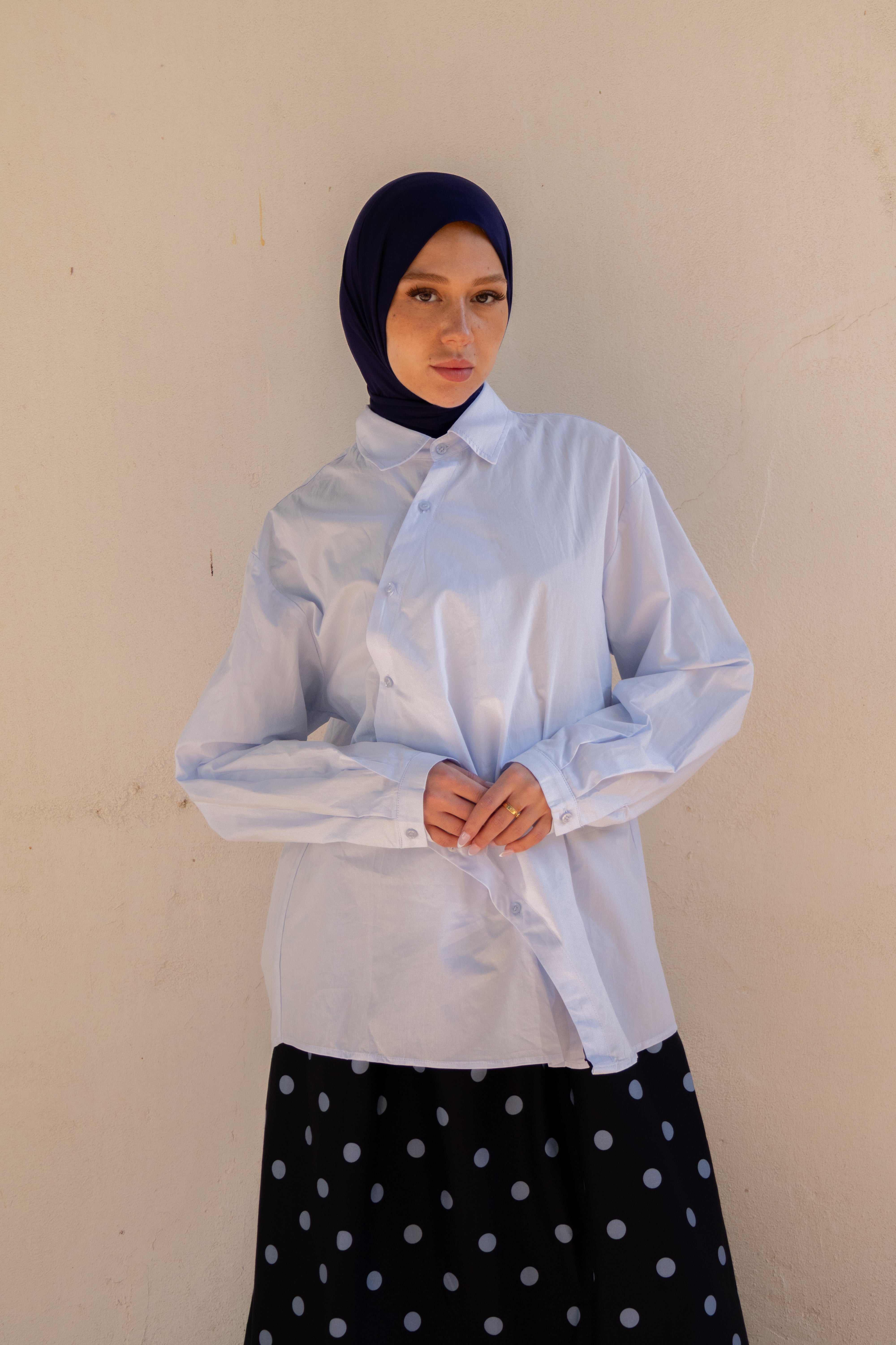 Chemise asymétrique - Bleu