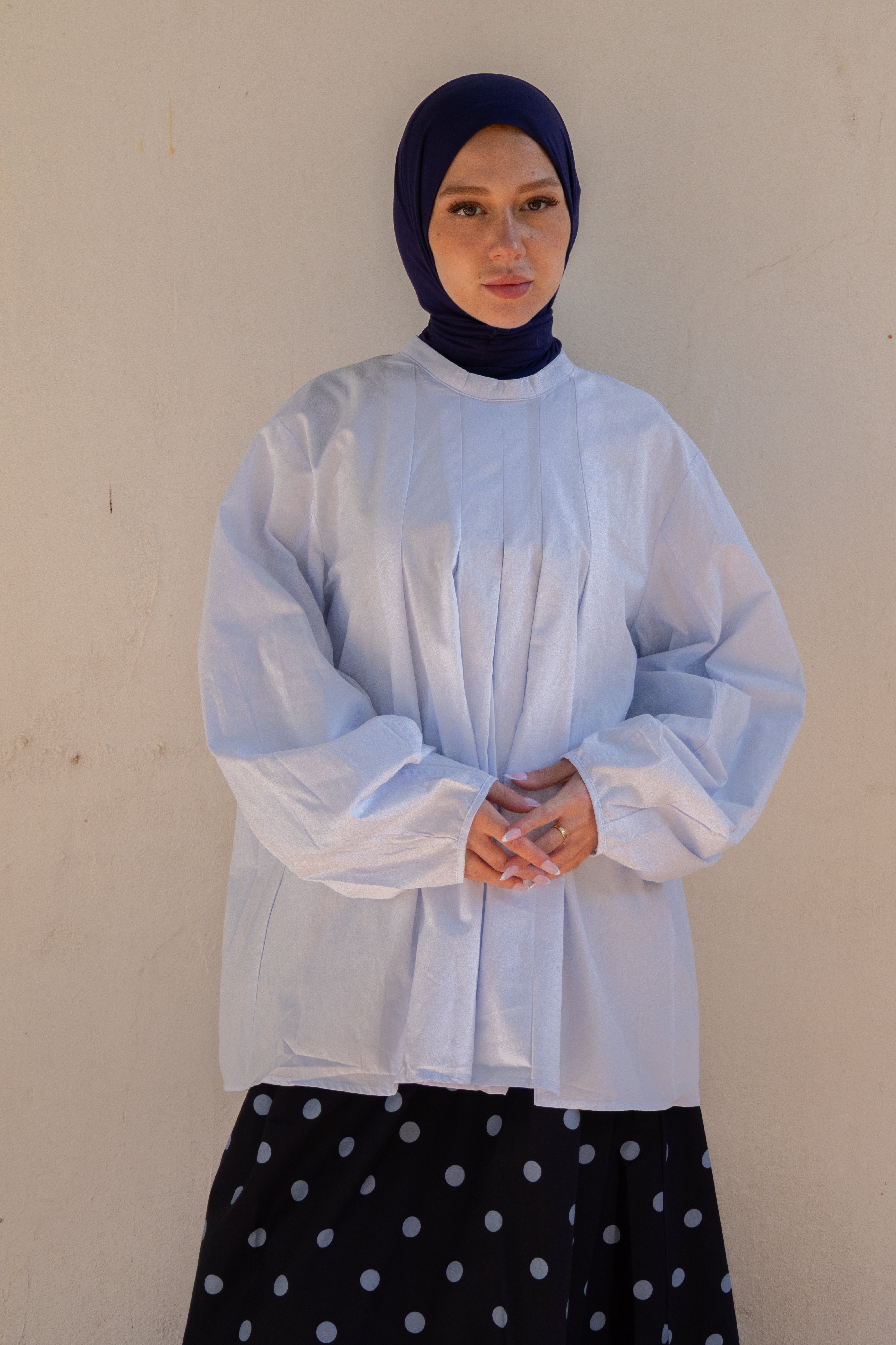 Blouse volumineuse - Bleu