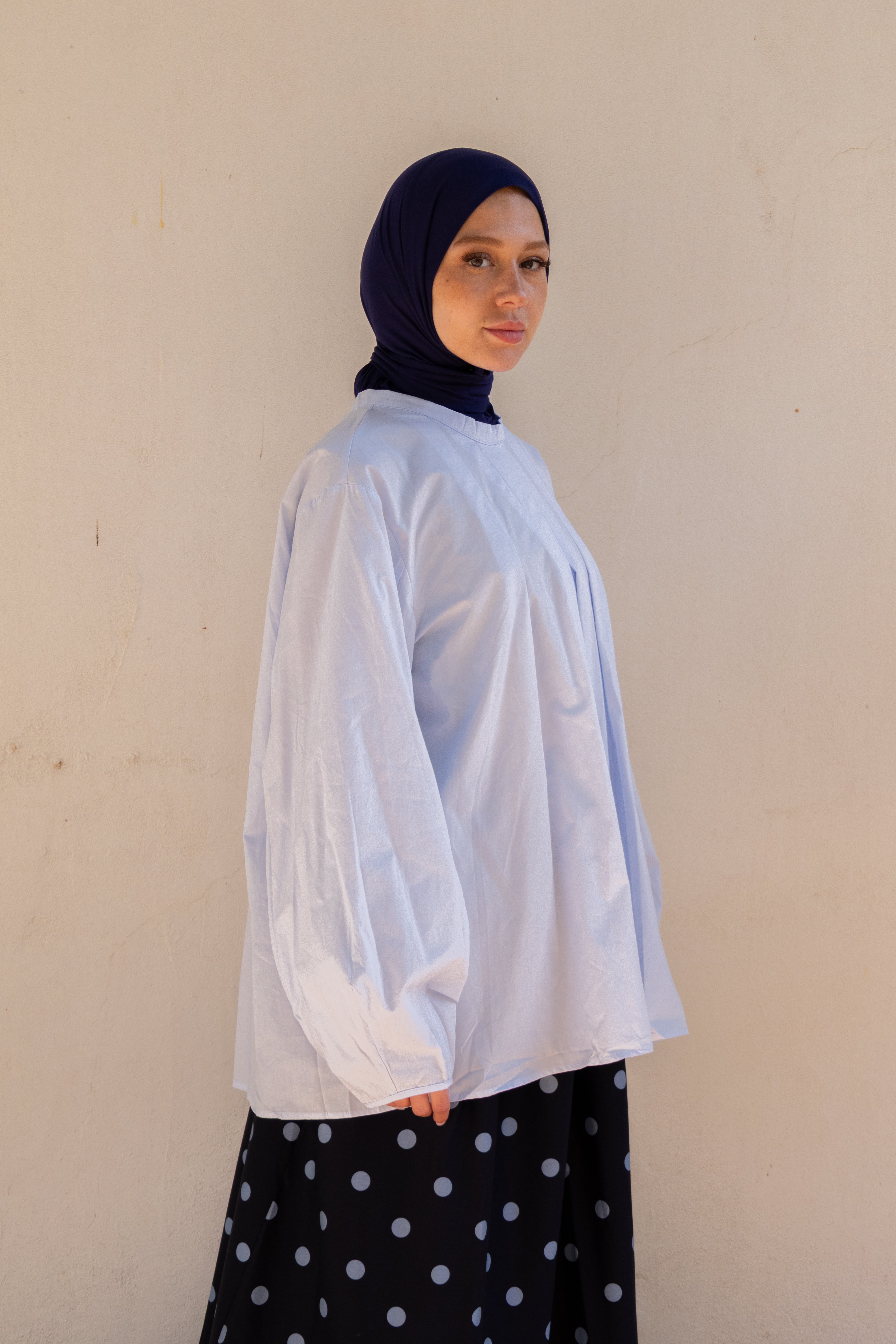 Blouse volumineuse - Bleu