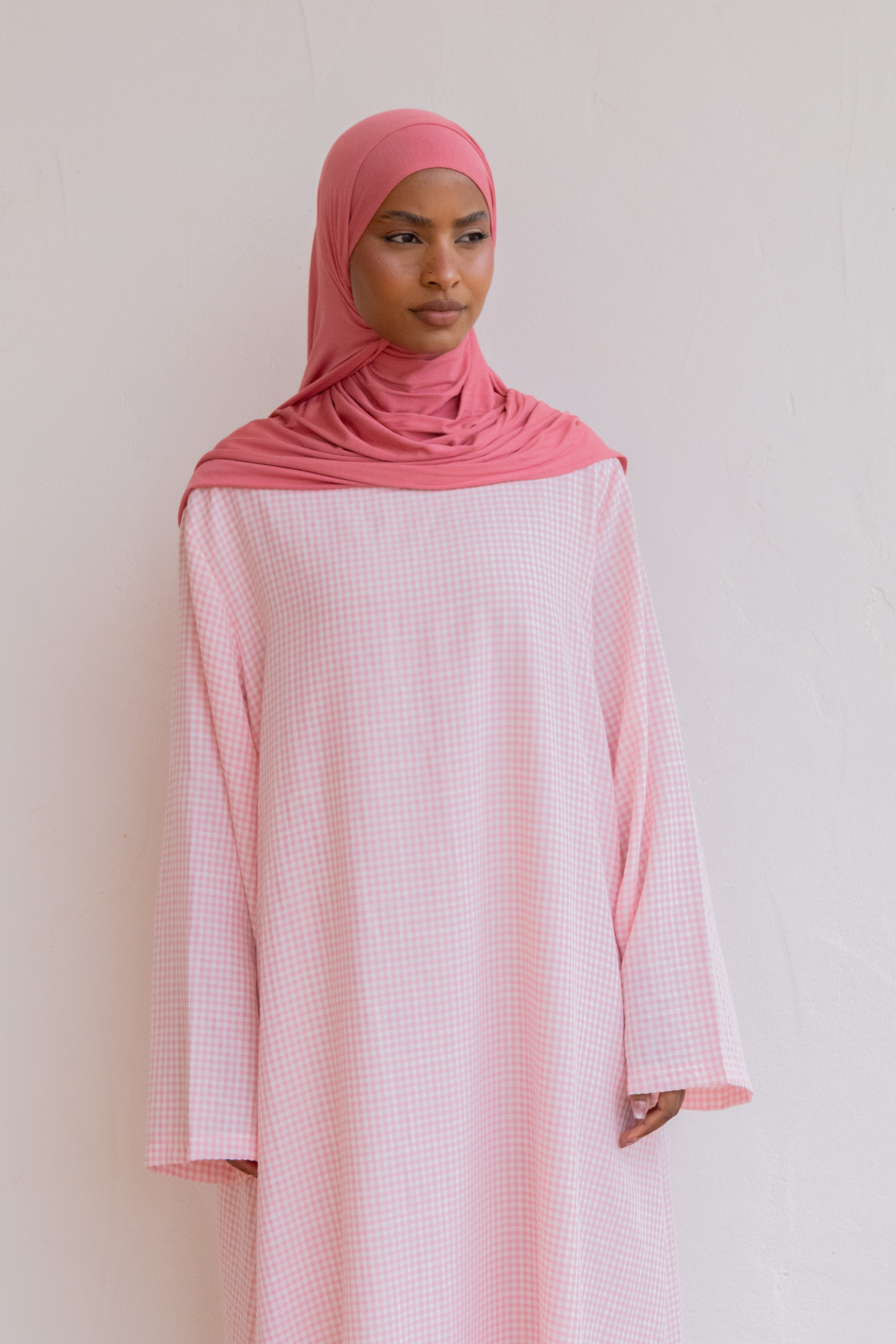 Robe simple vichy - Rose