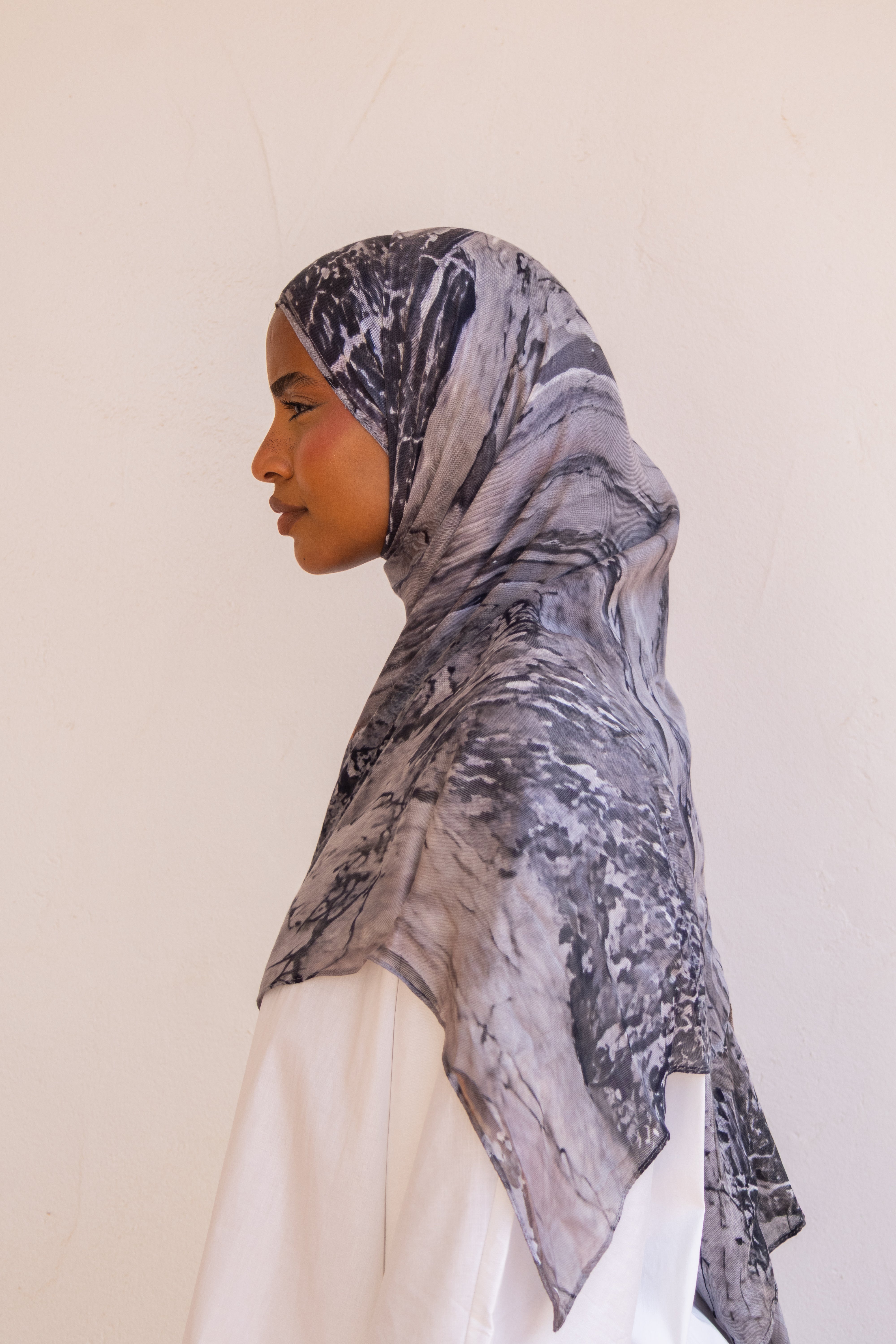 Hijab modal imprimé - Stone