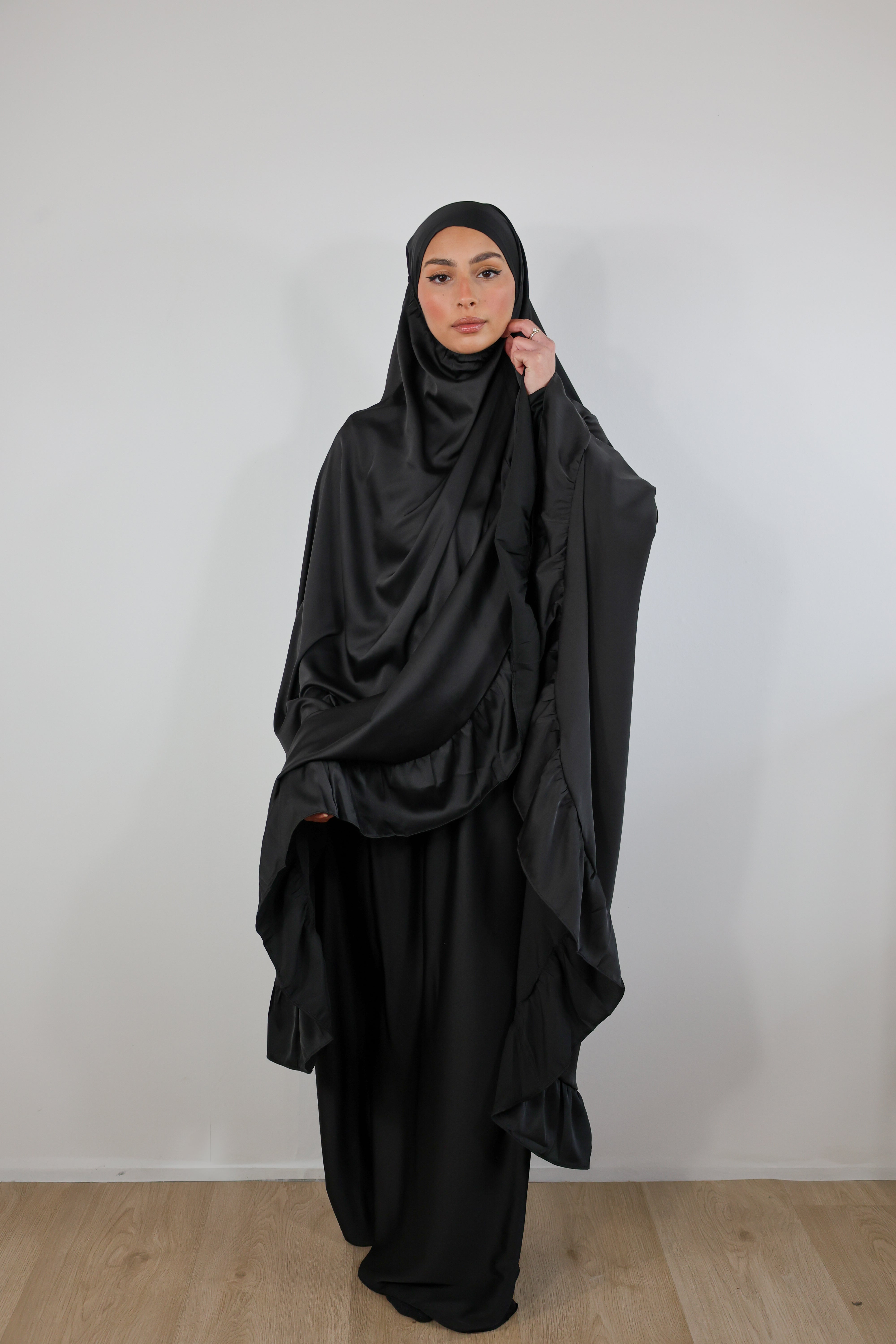 Ensemble de prière satiné - Noir