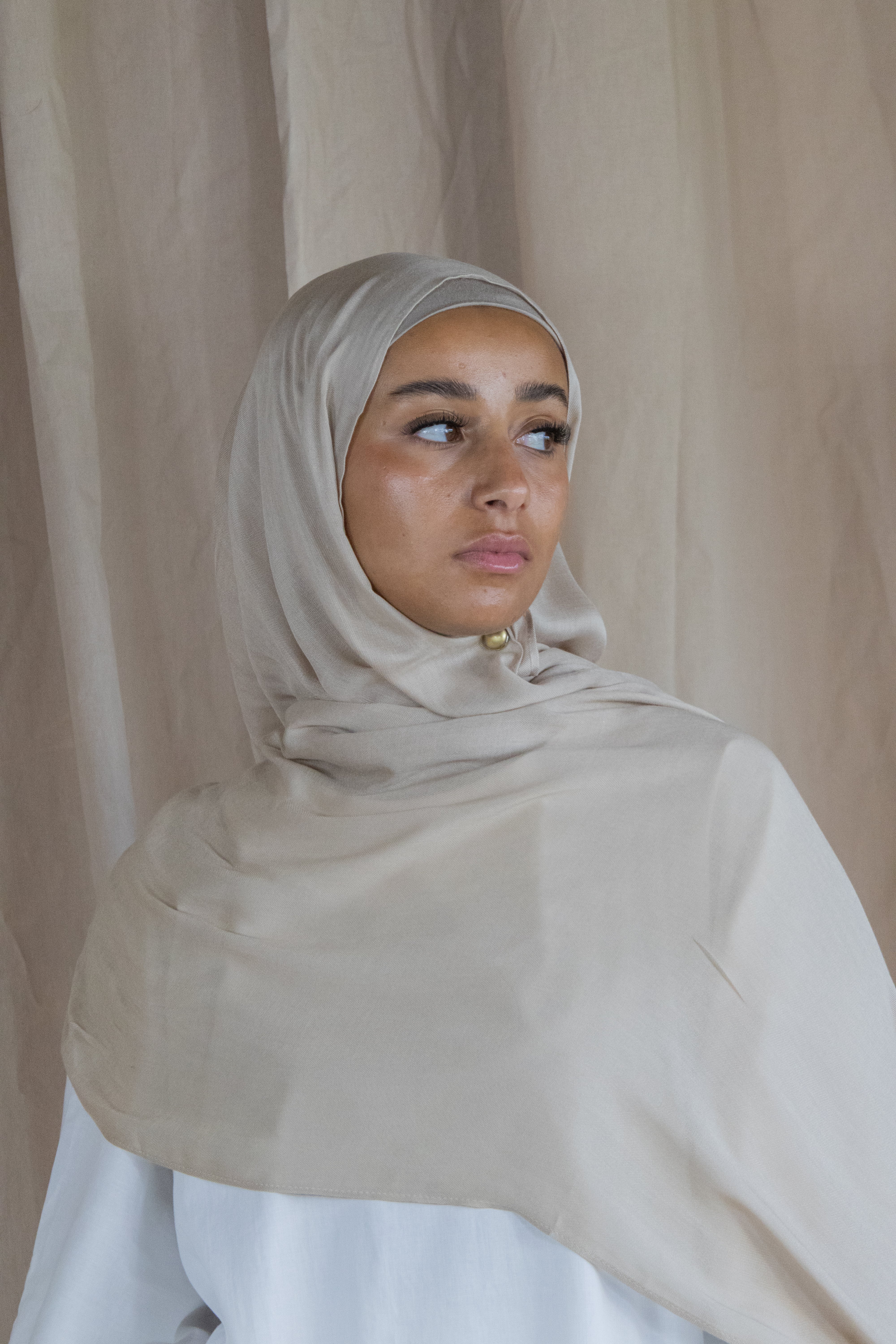 Hijab en modal - Cream