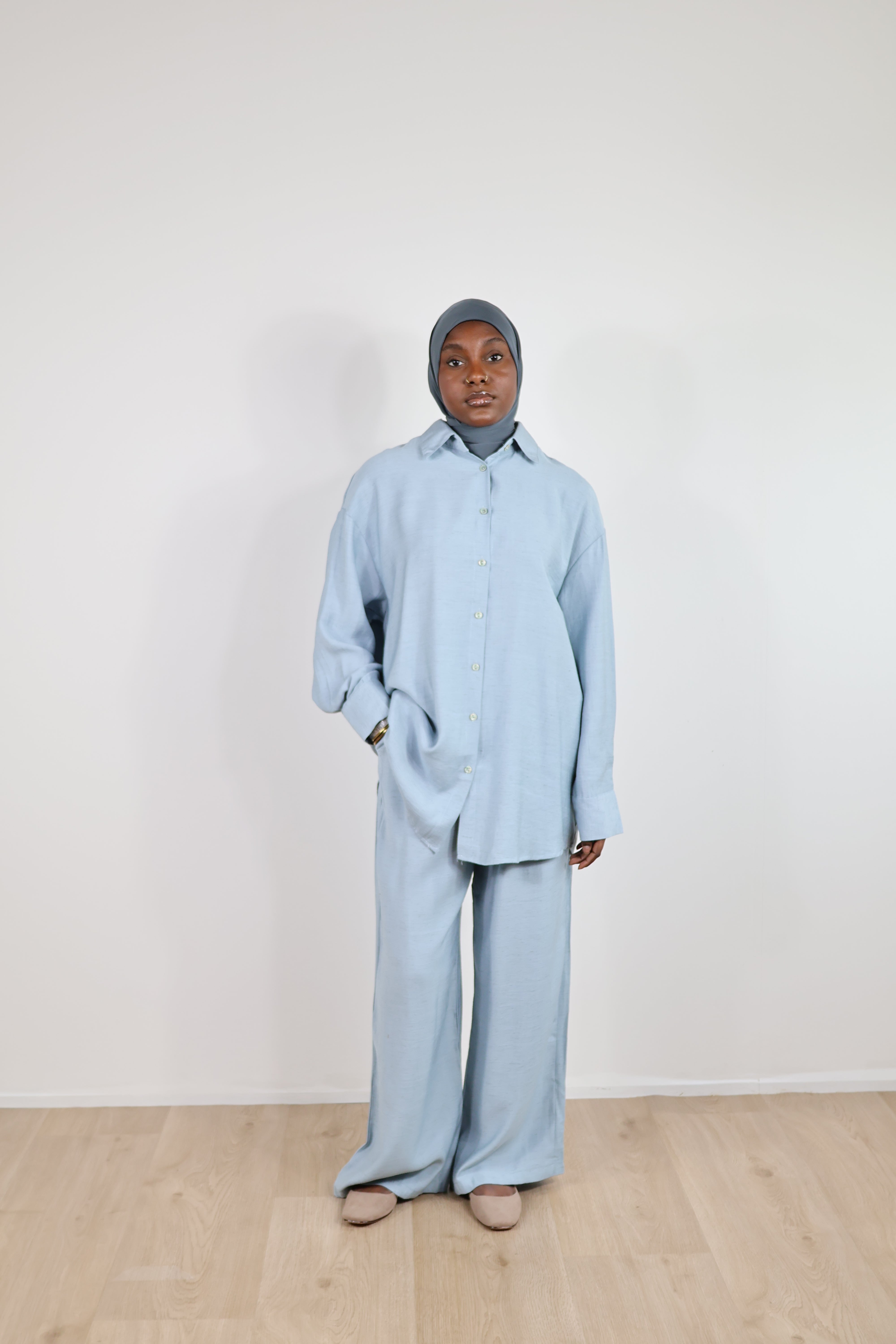Ensemble fluide viscose - Bleu ciel