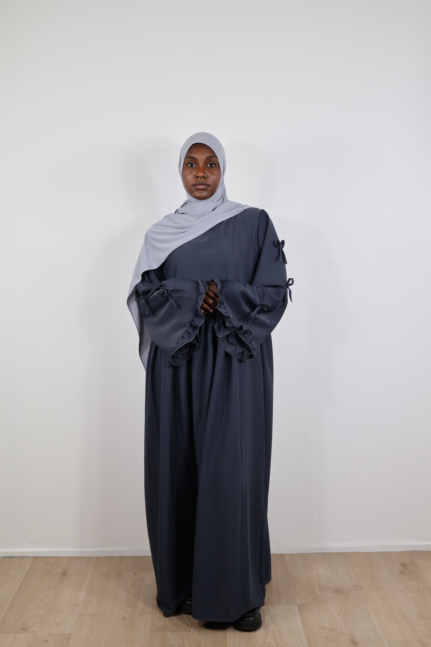 Abaya flare - Gris anthracite