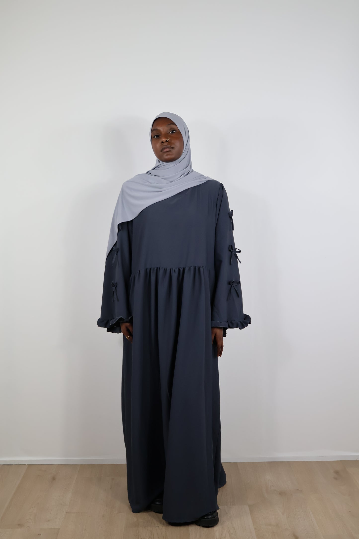 Abaya flare - Gris anthracite