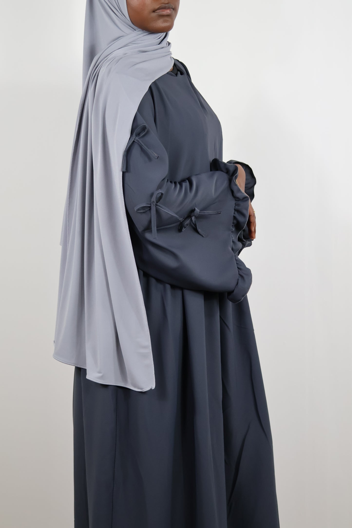 Abaya flare - Gris anthracite