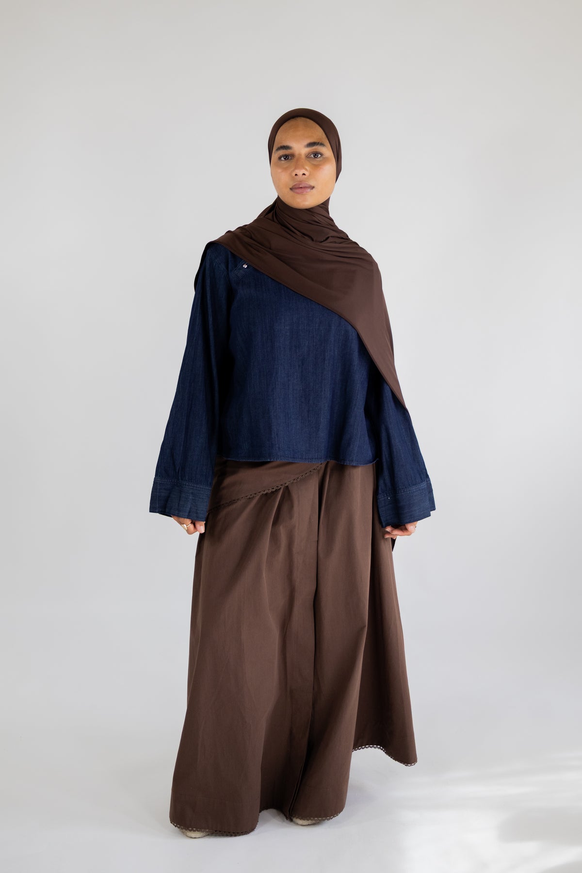 Jupe layering - Marron