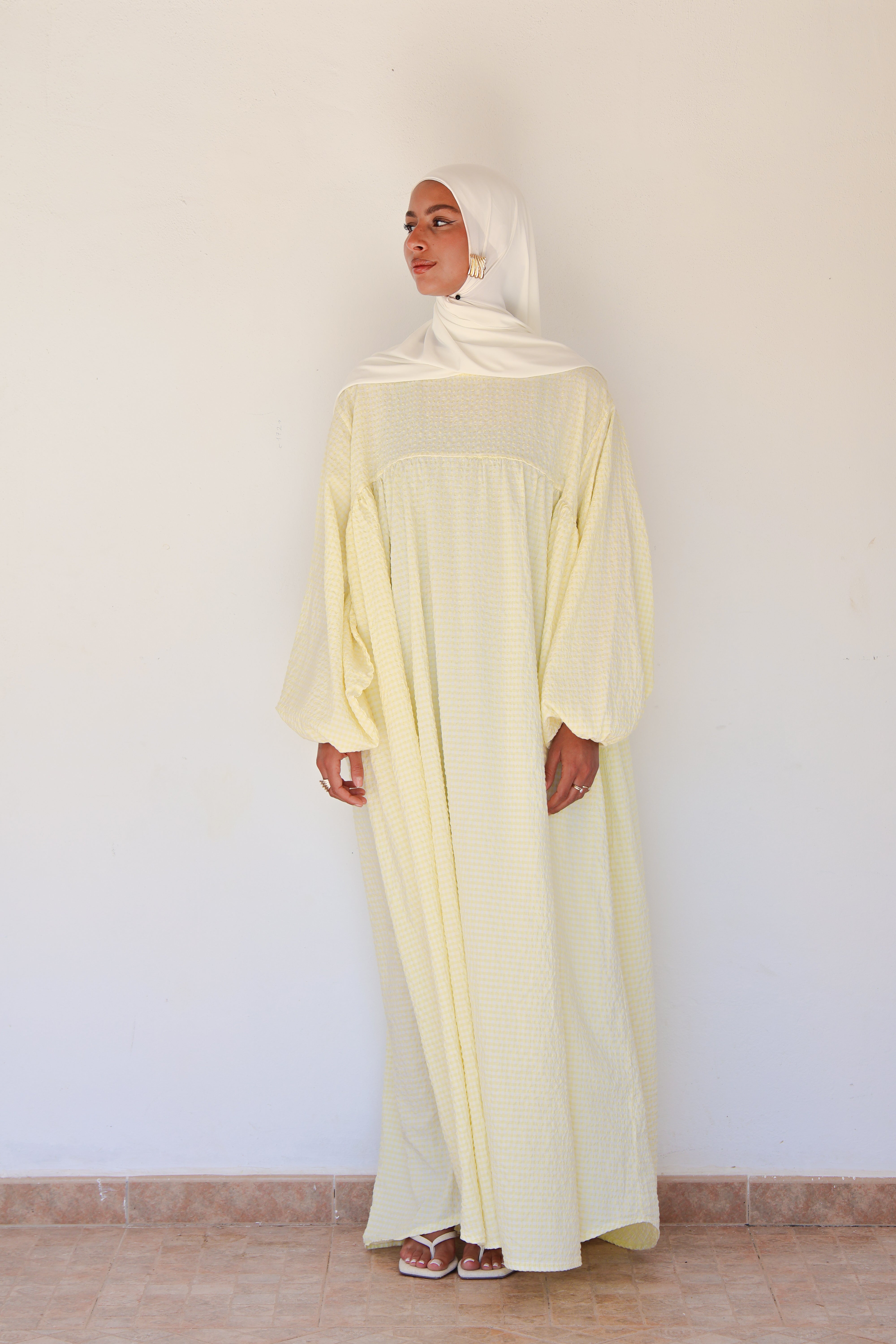 Robe vichy - Jaune beurre