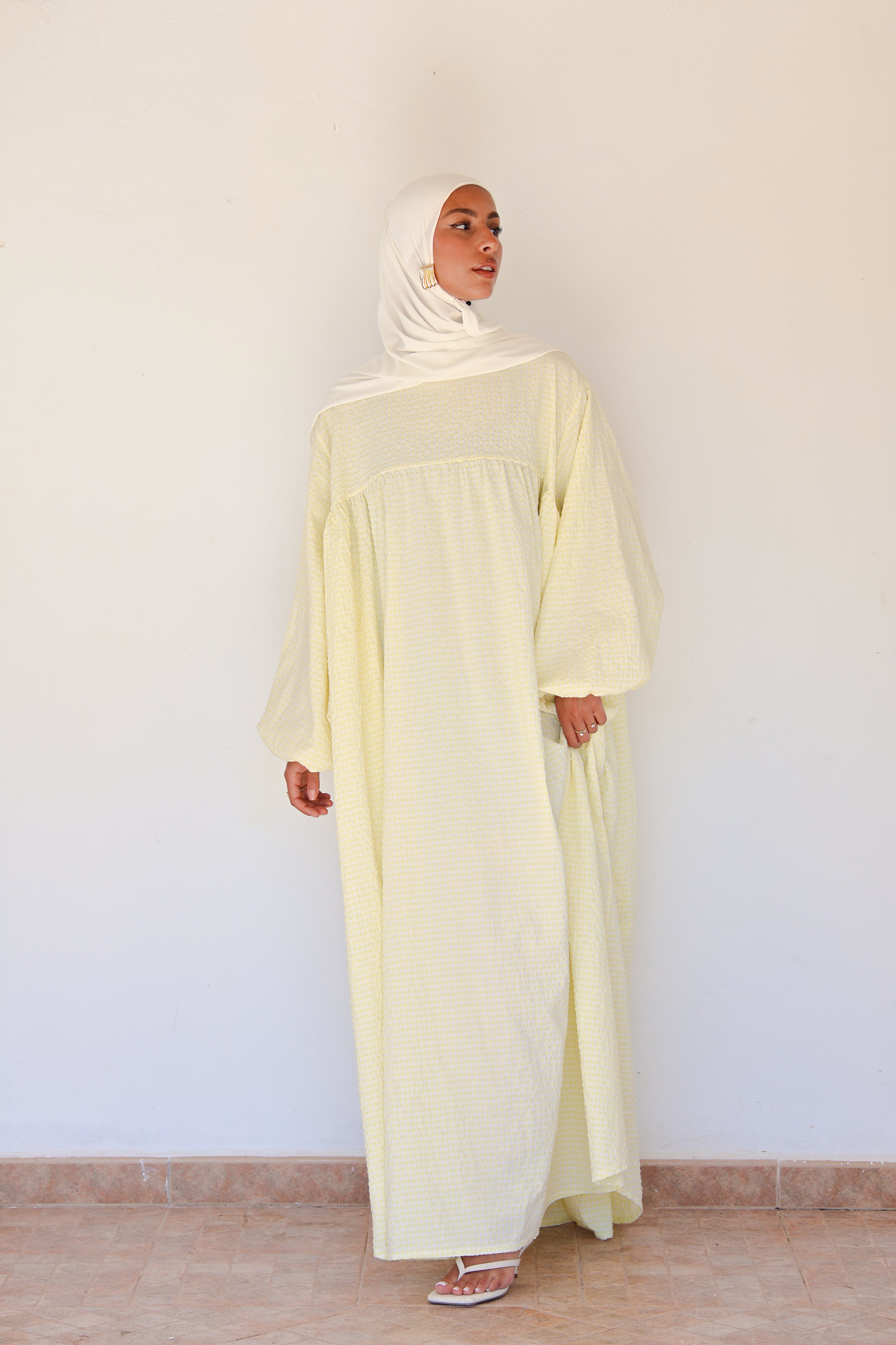 Robe vichy - Jaune beurre