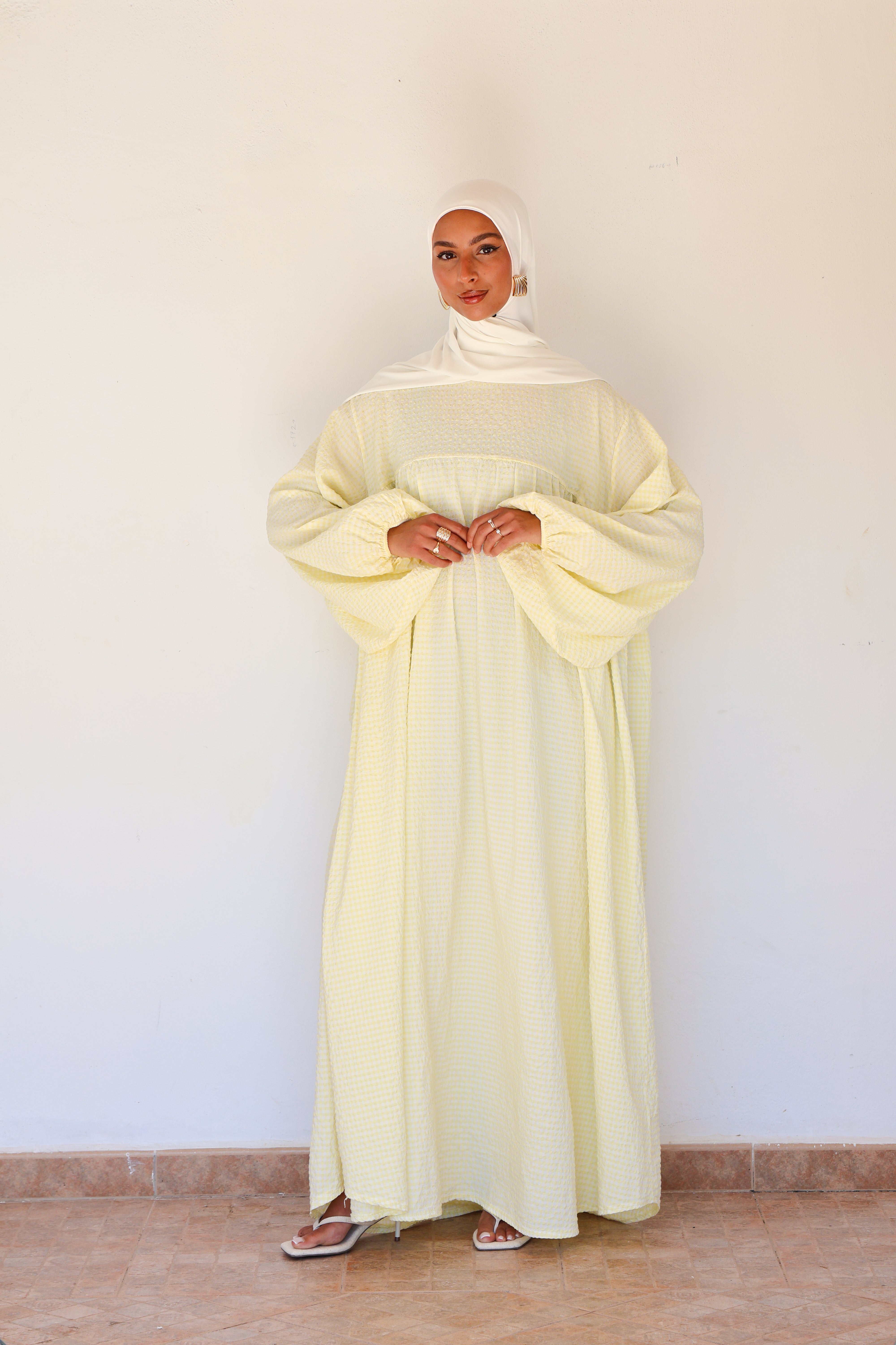 Robe vichy - Jaune beurre