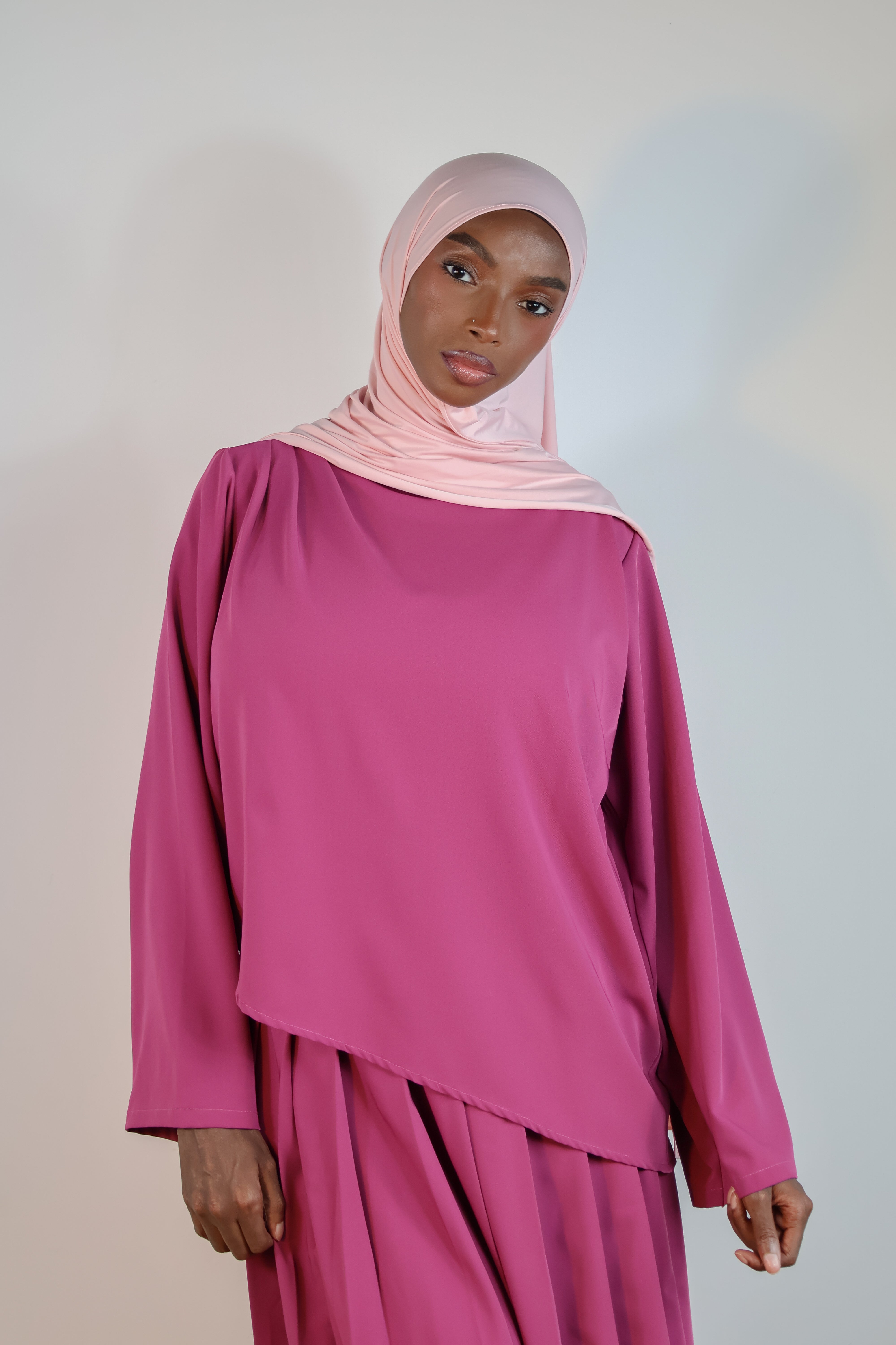 Haut court asymétrique - Rose