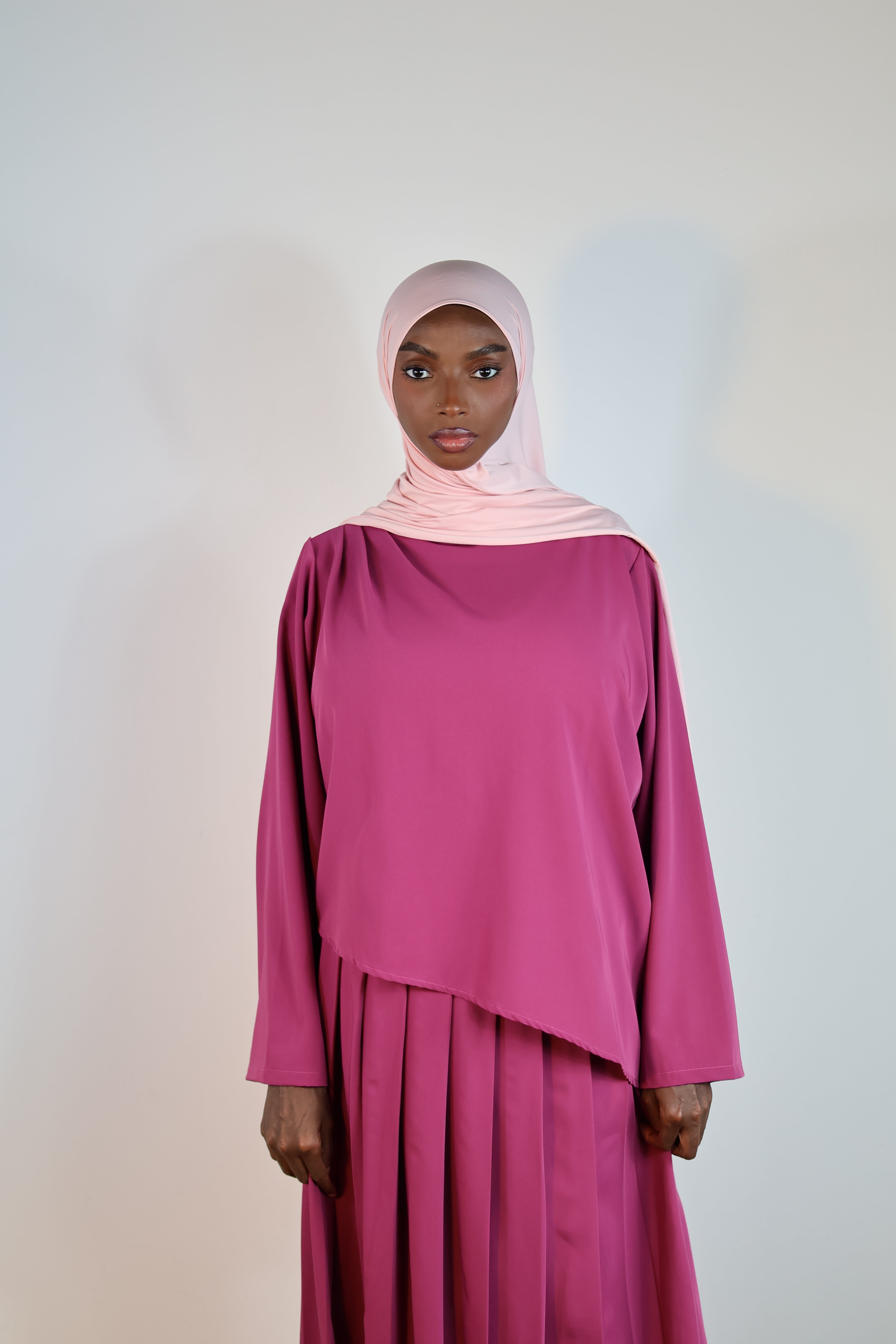 Haut court asymétrique - Rose