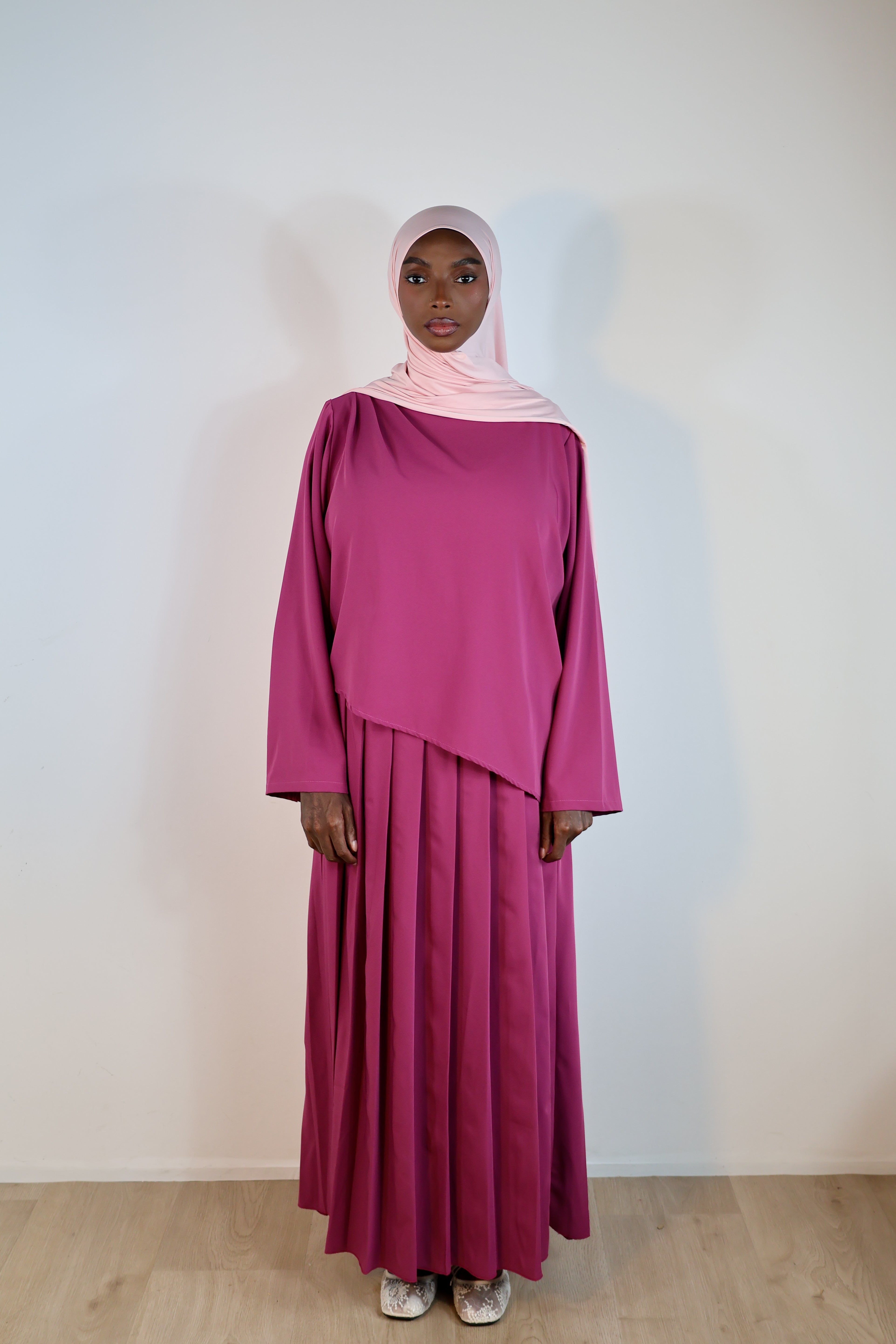 Haut court asymétrique - Rose