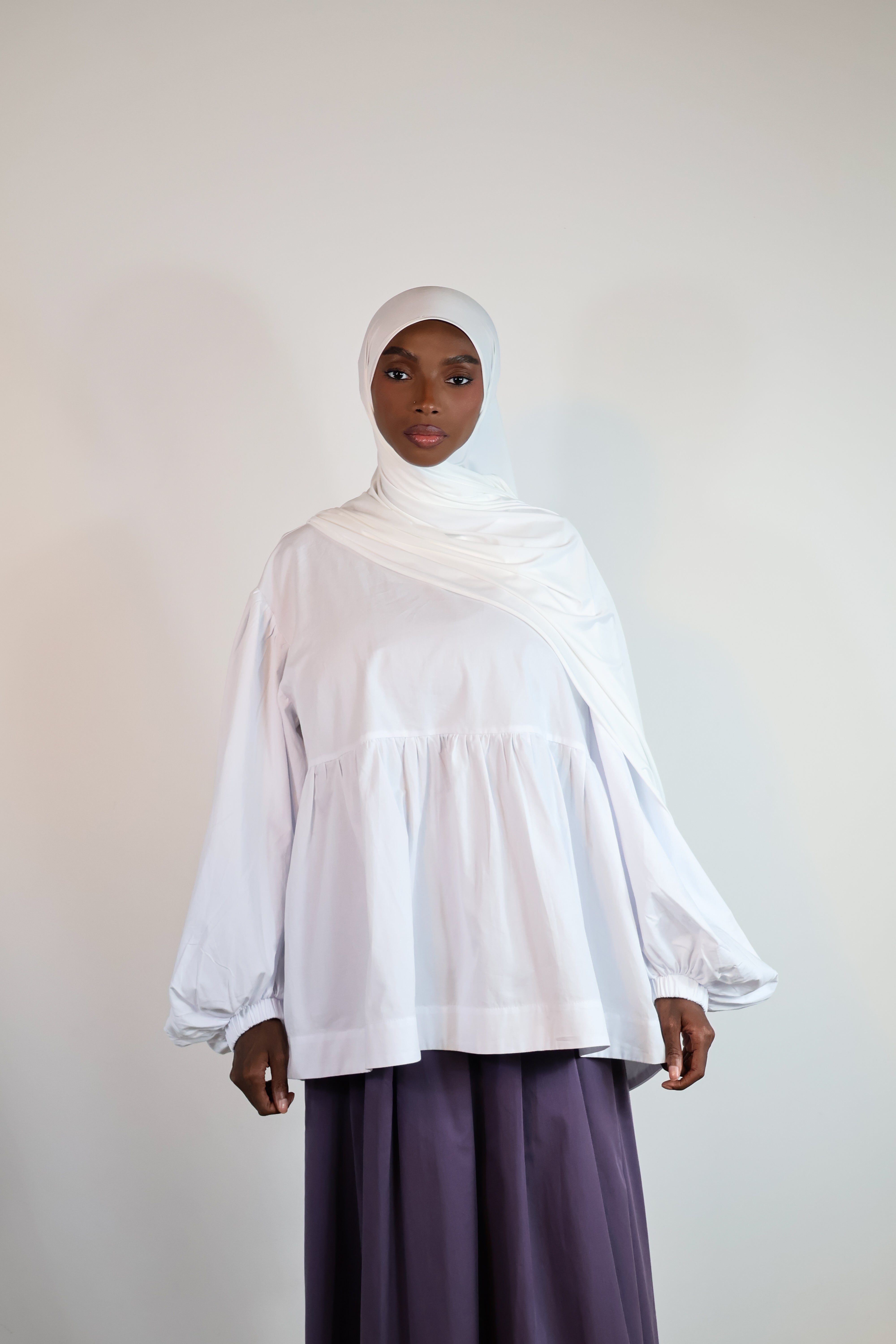 Haut manches ballon - Blanc