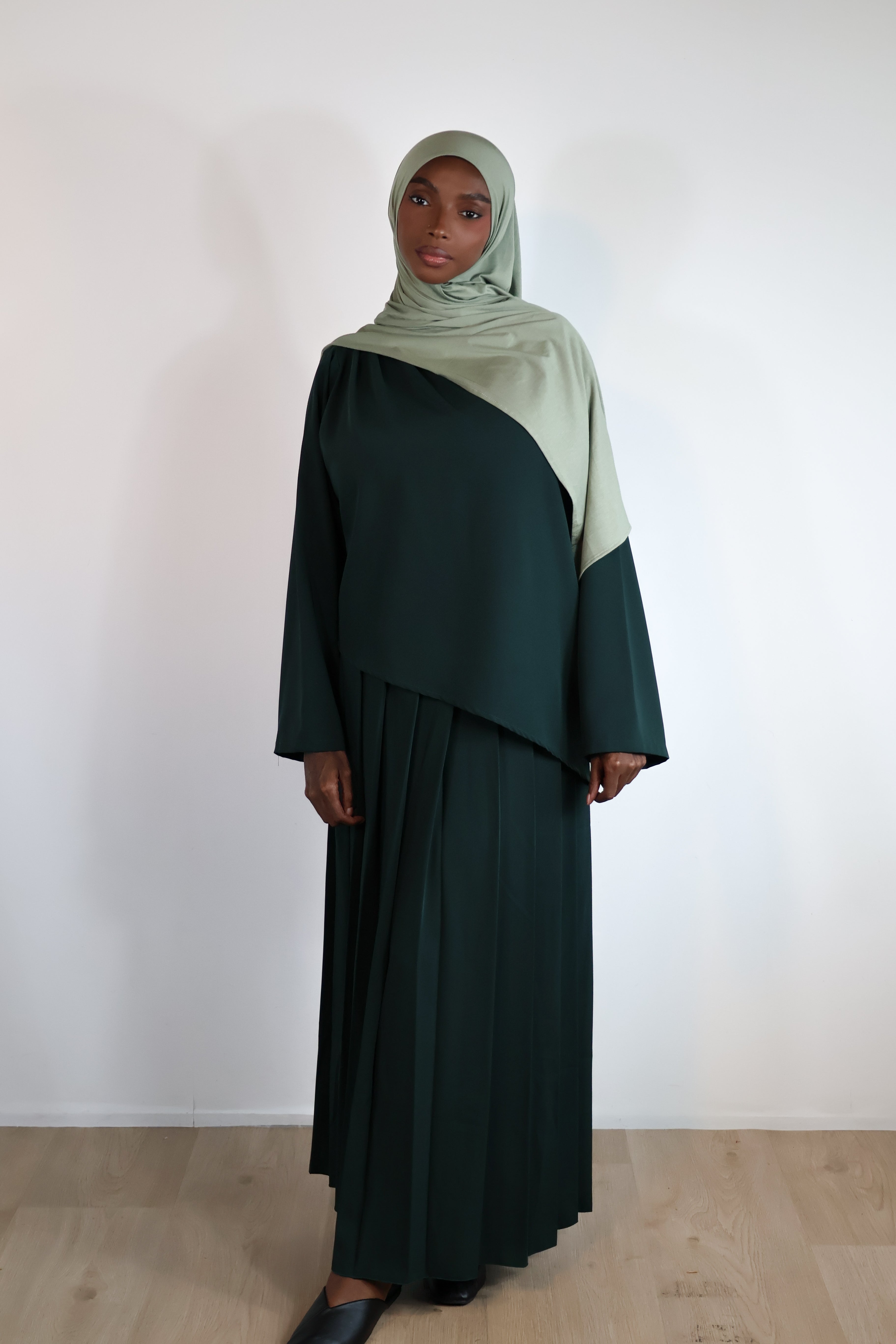 Jupe plissée fluide - Emeraude