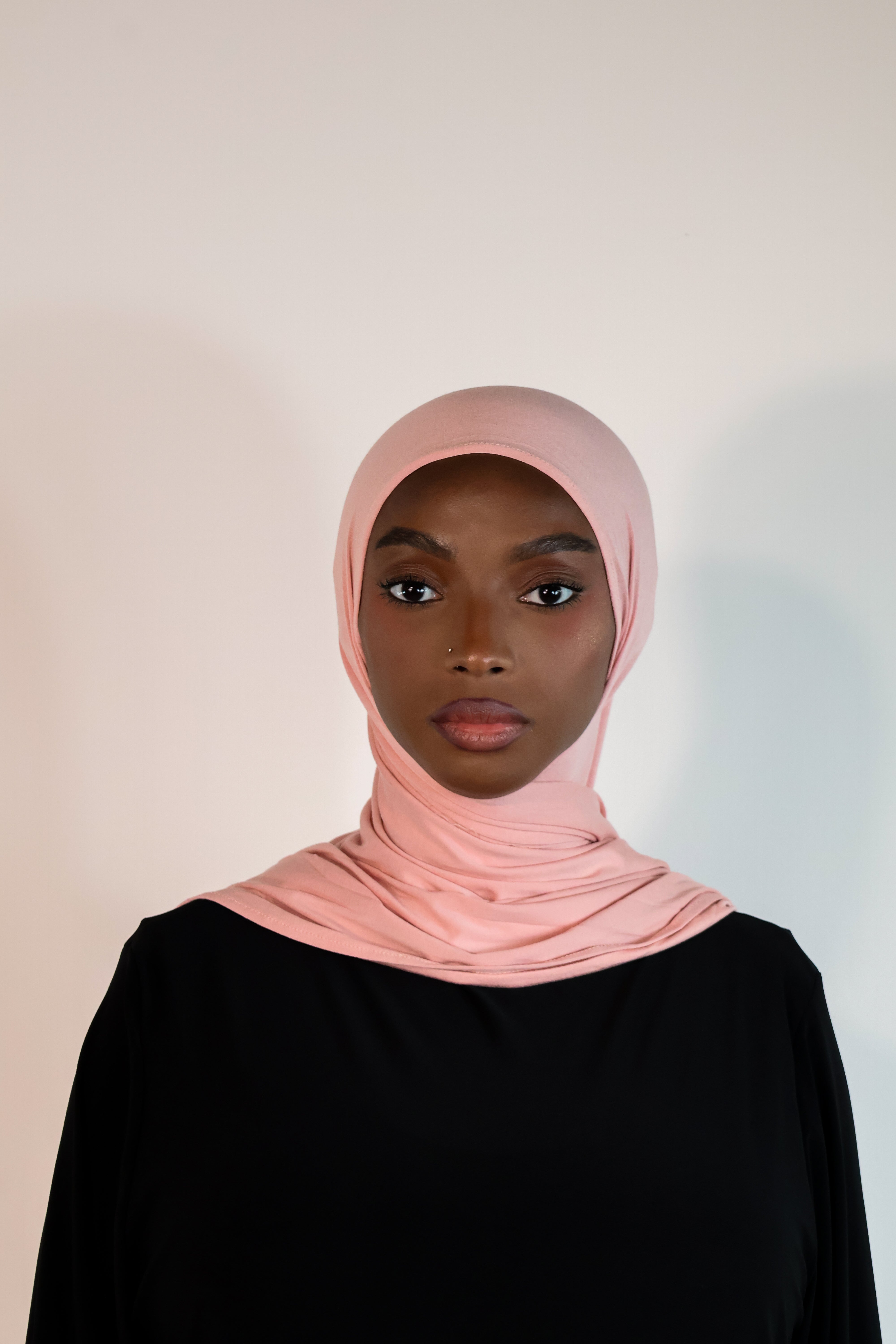 Hijab en jersey bamboo - Blush