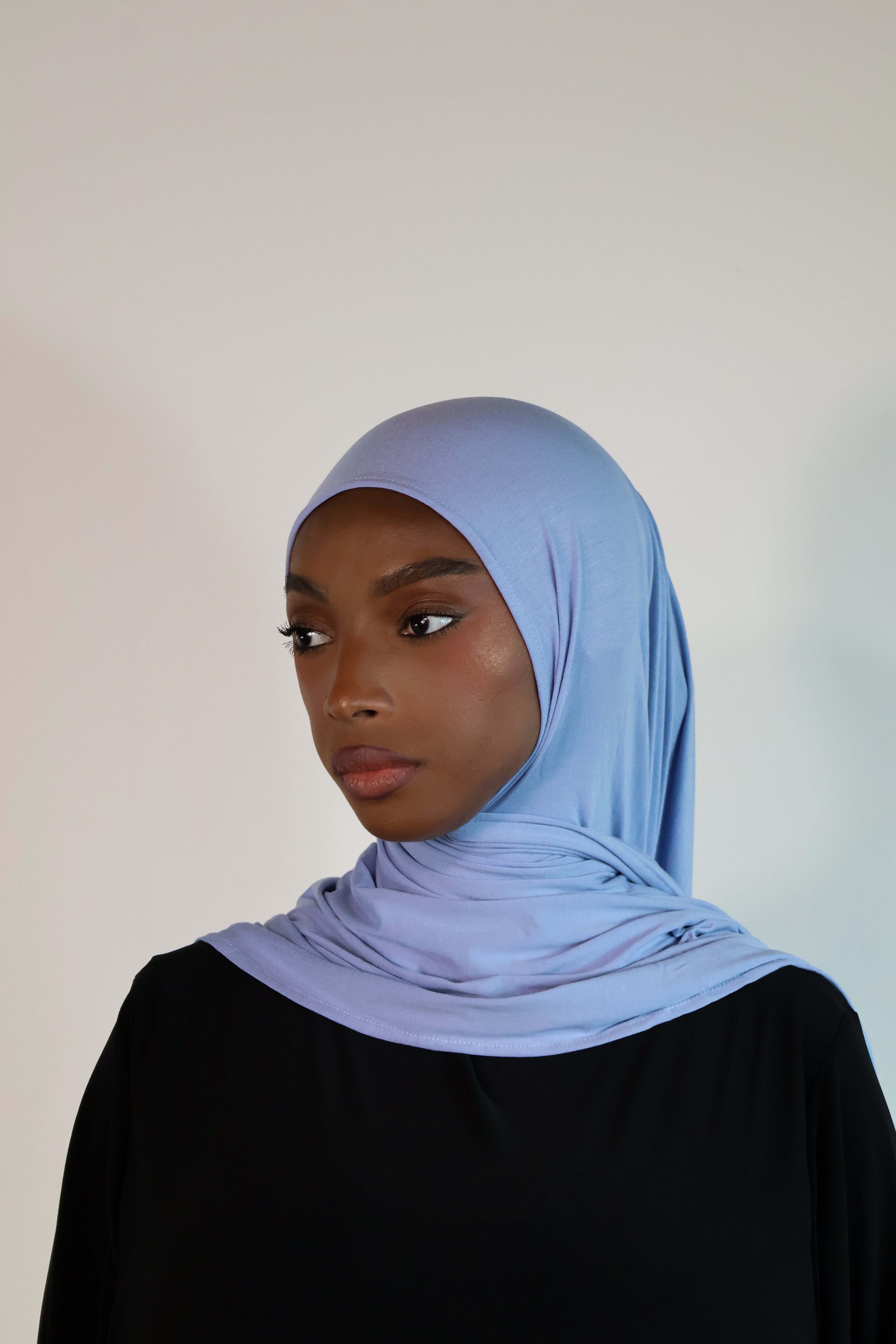 Bamboo jersey hijab - Sky