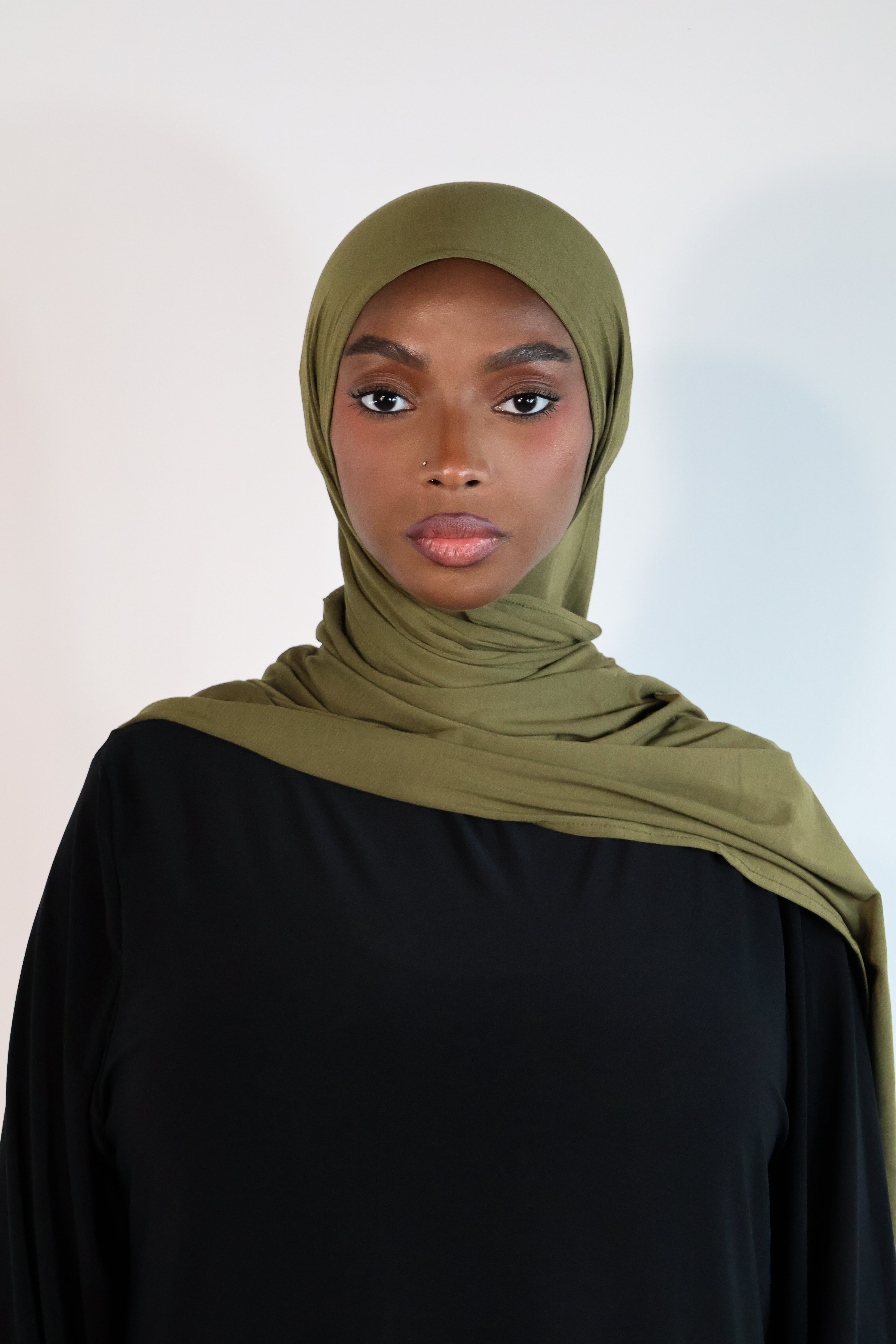 Hijab en jersey bamboo - Olive