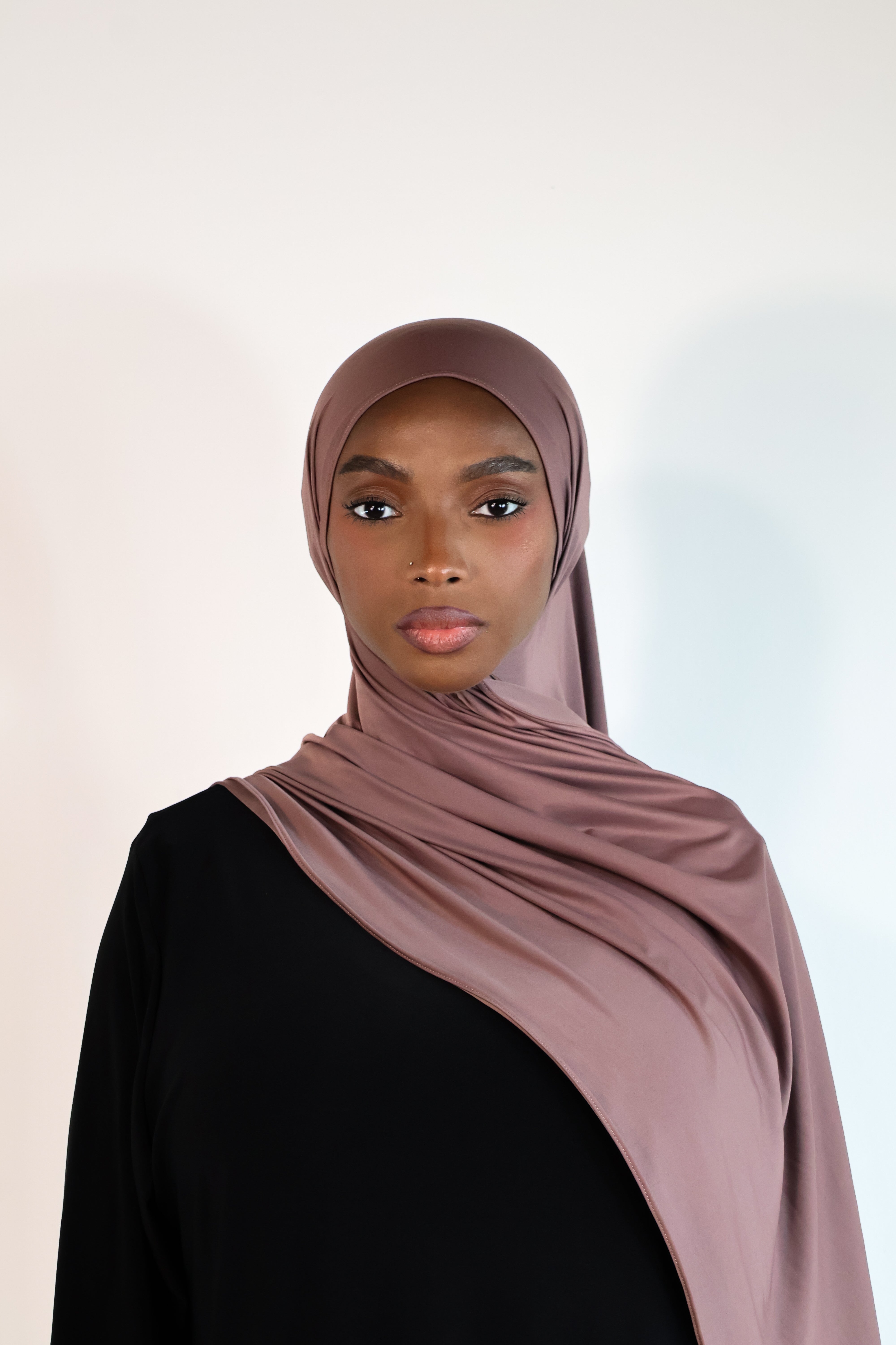 Hijab en jersey fluide - Mocha