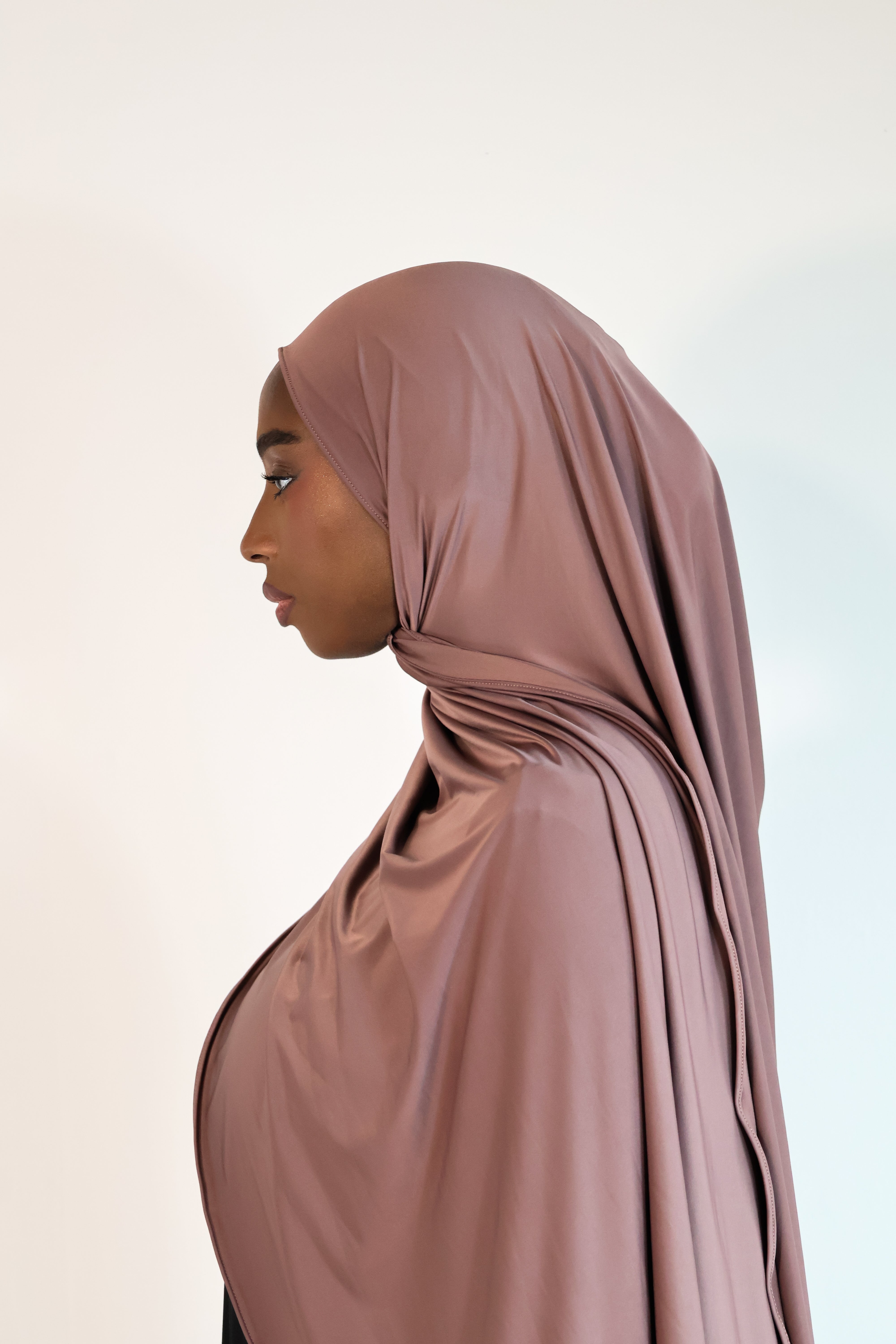 Hijab en jersey fluide - Mocha