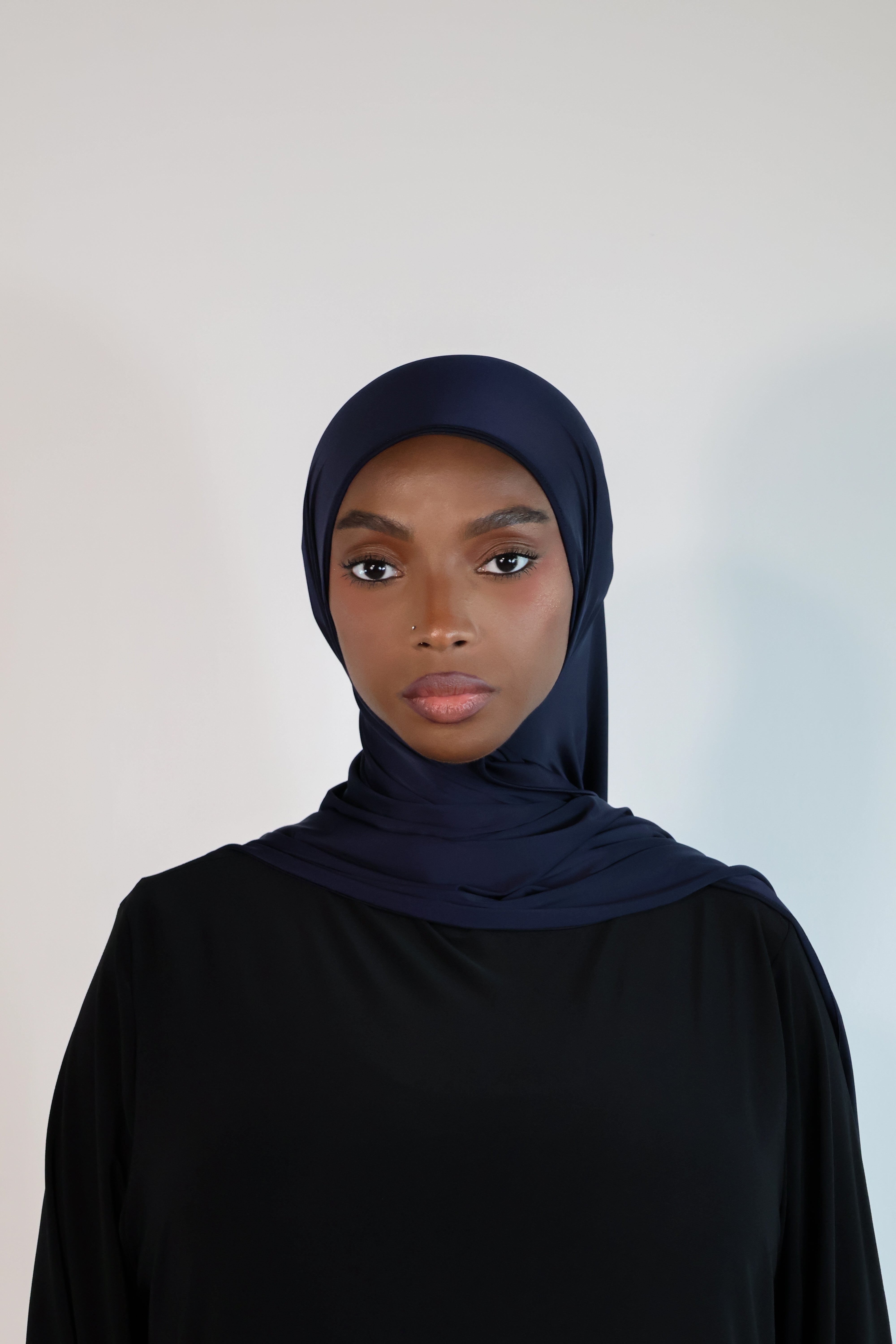 Flowing jersey hijab - Onyx