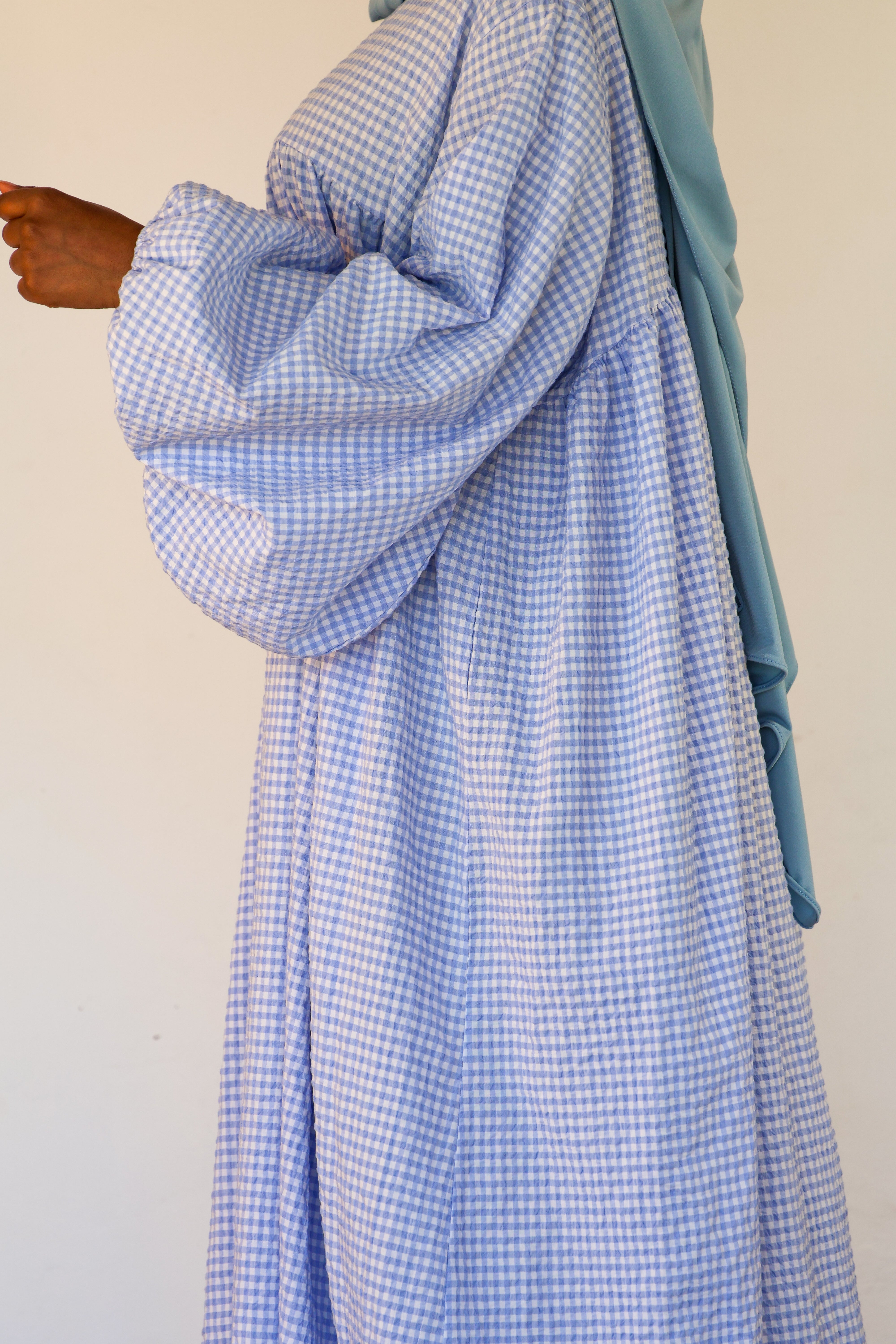 Gingham dress - Sky blue