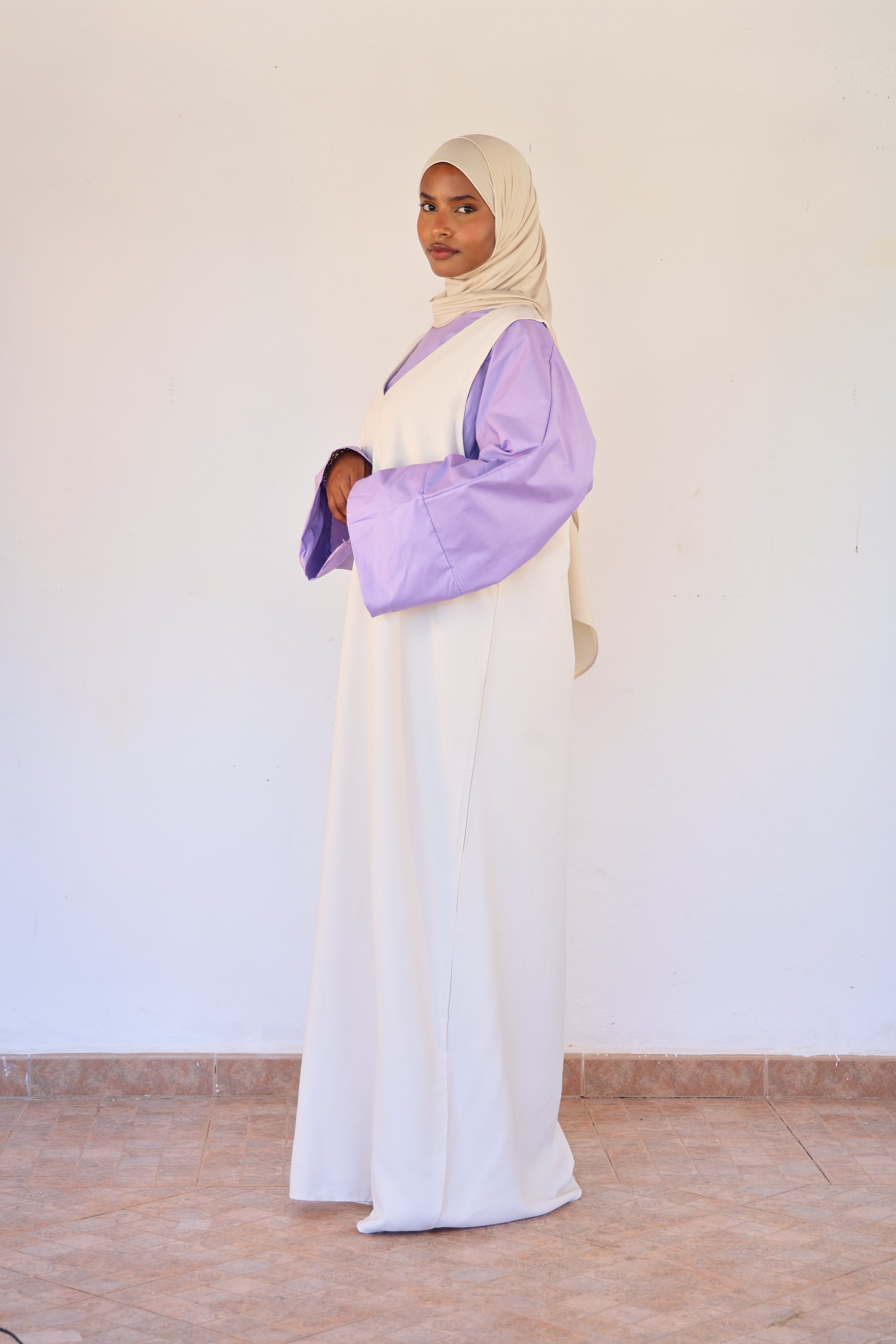 Robe sans manches - Beige