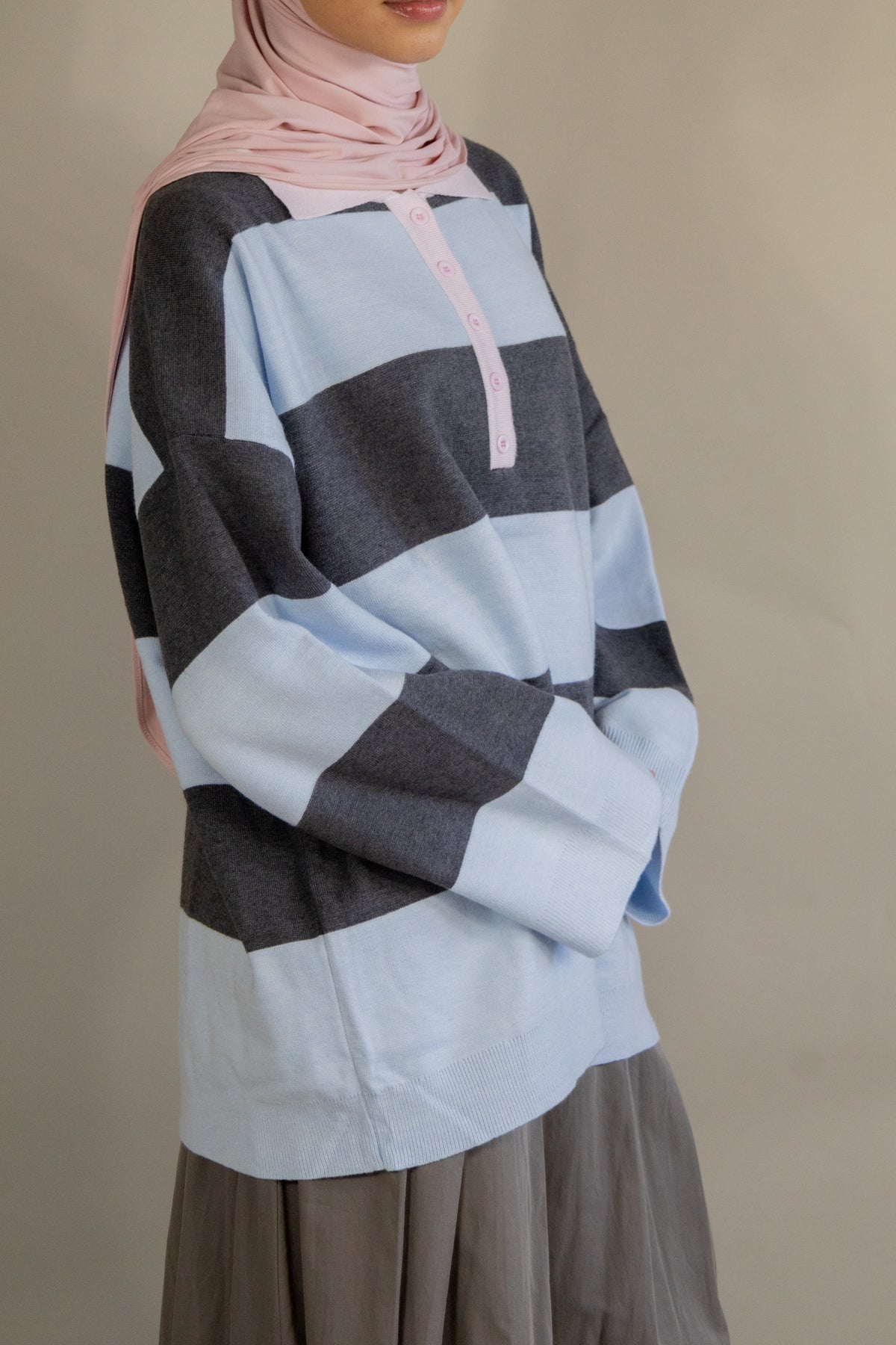 Pull marinière - Bleu