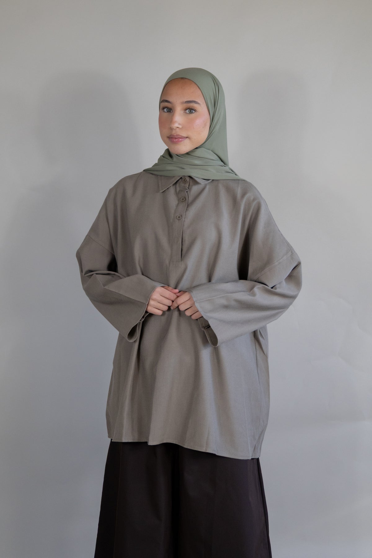 Chemise tencel - Kaki